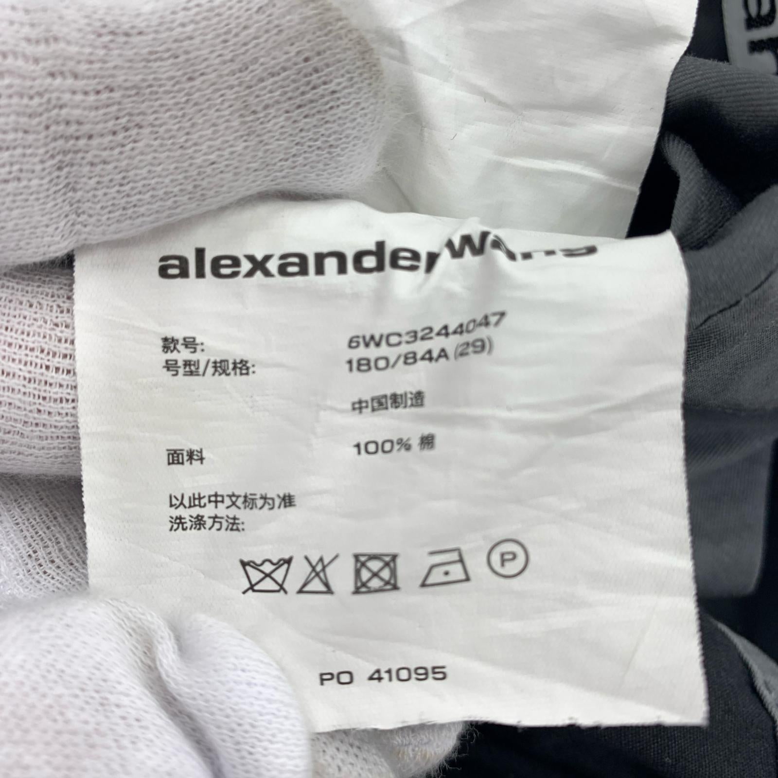 パンツ Alexander Wang ガーメントダイ ワイドパンツ 6WC3244047 グレー (29) 29 ブラック