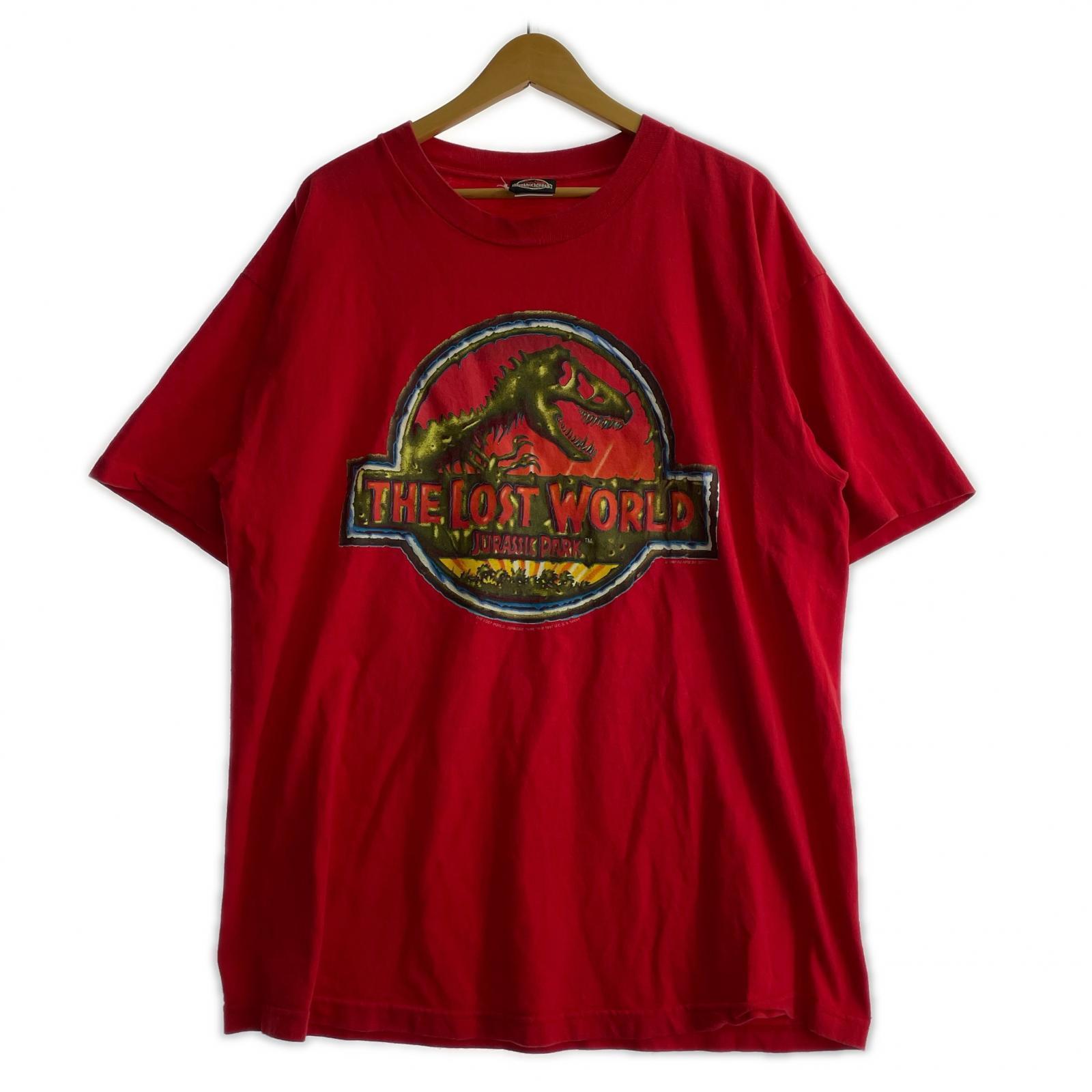 半袖Ｔシャツ 90s Murina JURASSIC PARK 赤 (XL) レッド