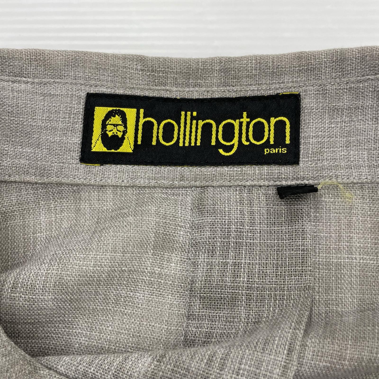 長袖シャツ 80s hollington リネンシャツ グレー (4) 4 グレー