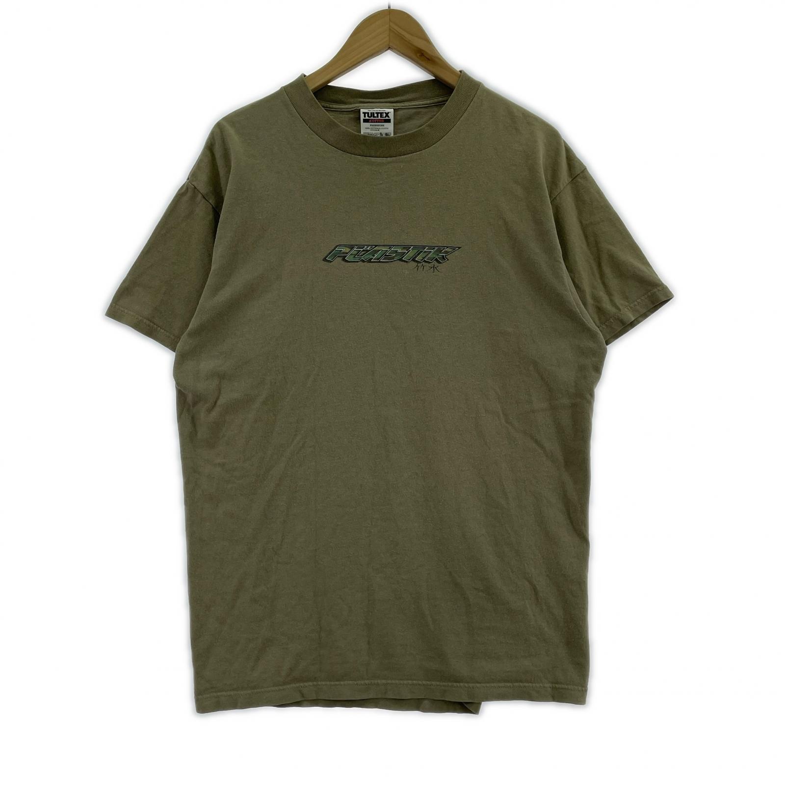 半袖Ｔシャツ 00s PLASTIK HOOKUPS (L) カーキ L カーキ
