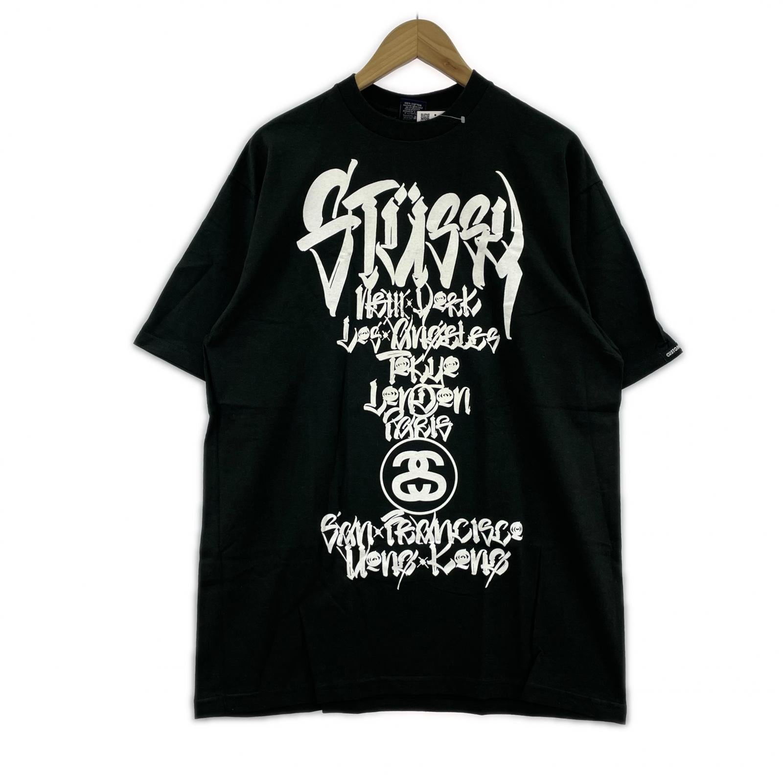 その他トップス STUSSY Chaz WORLD TOUR　Tシャツ　ブラック　L L ブラック