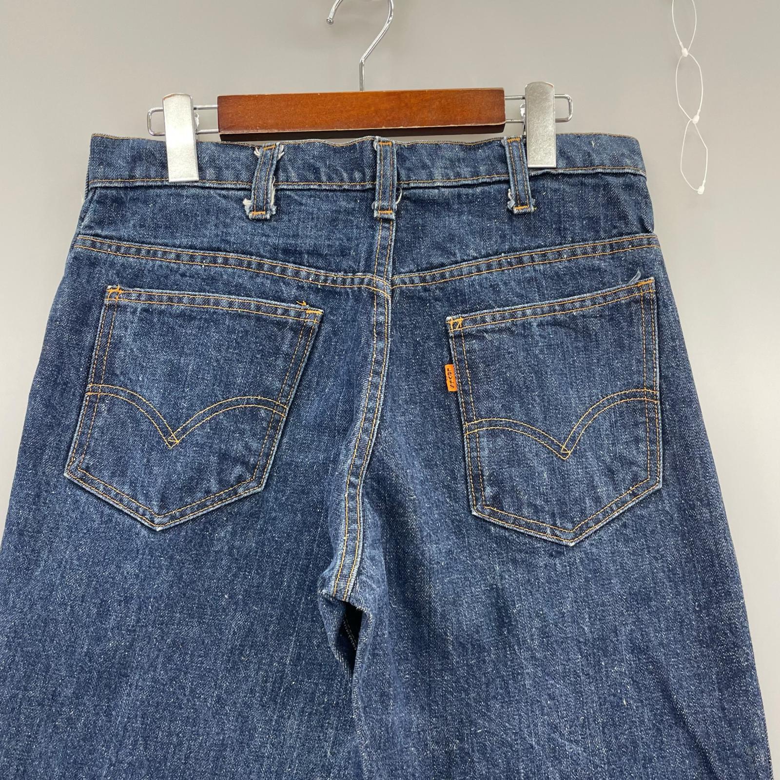 デニムパンツ 70's頃 646 フレアパンツ ボタン裏10 ブルー