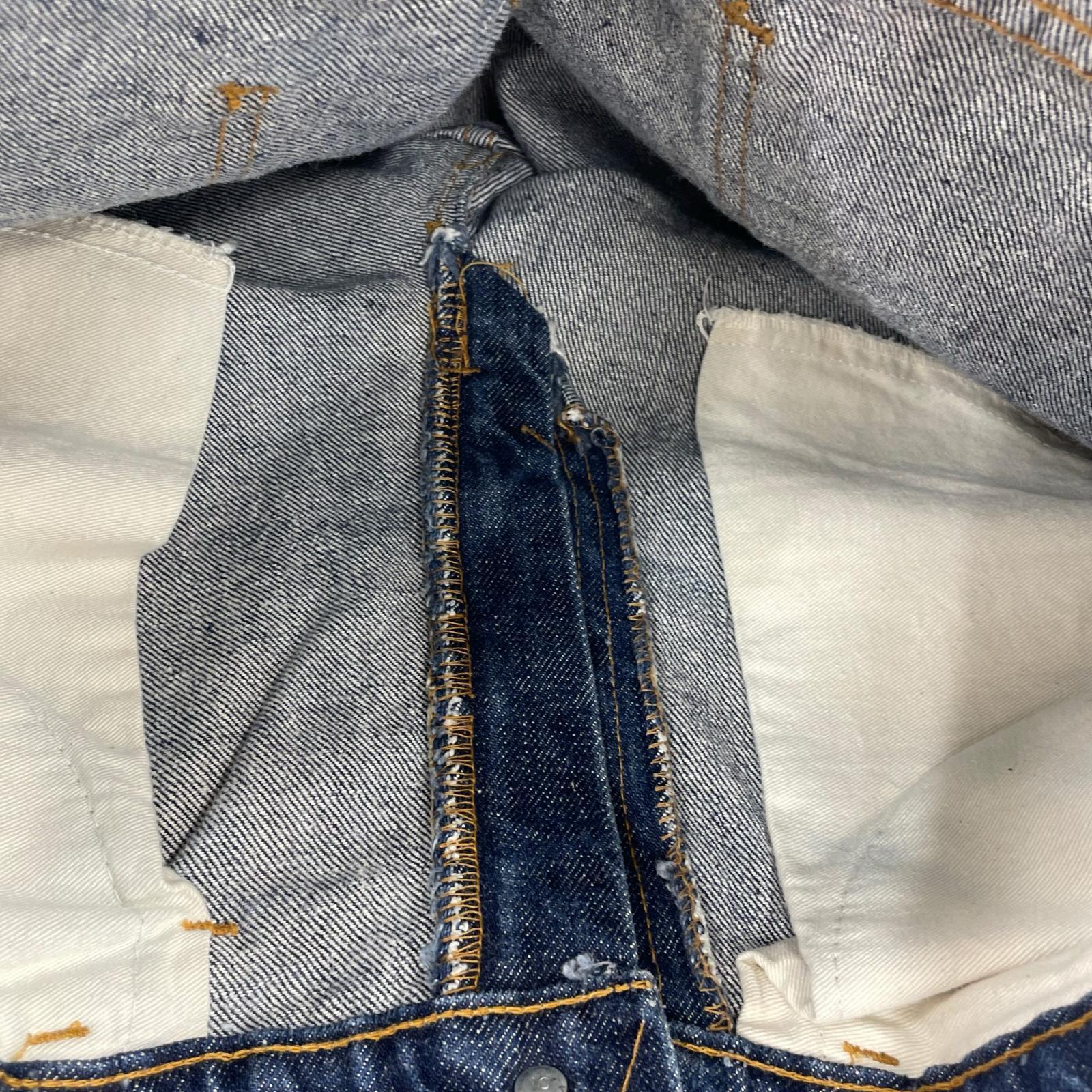デニムパンツ 70's頃 646 フレアパンツ ボタン裏10 ブルー