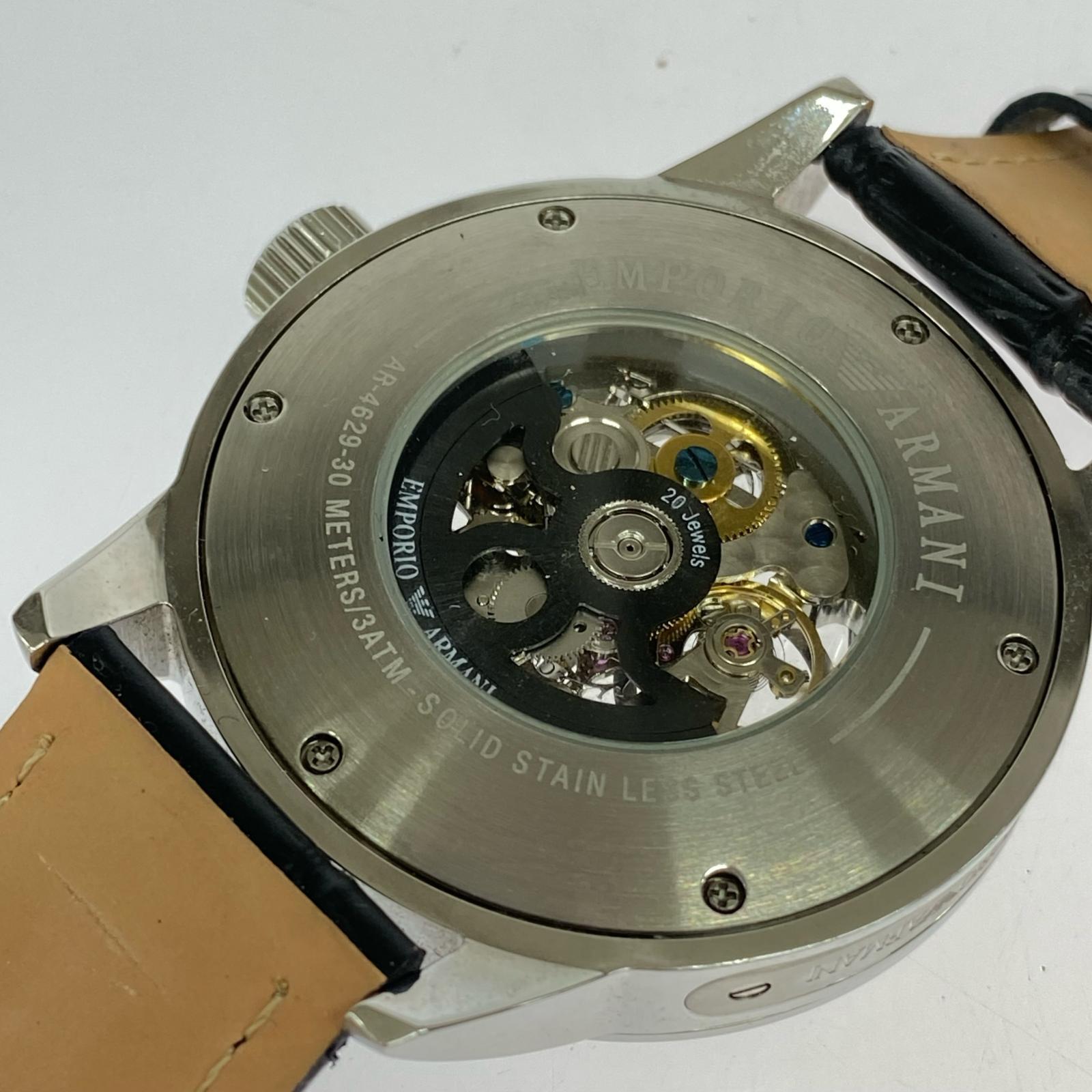 腕時計 スケルトン自動巻腕時計 AR-4629-30 ブラック