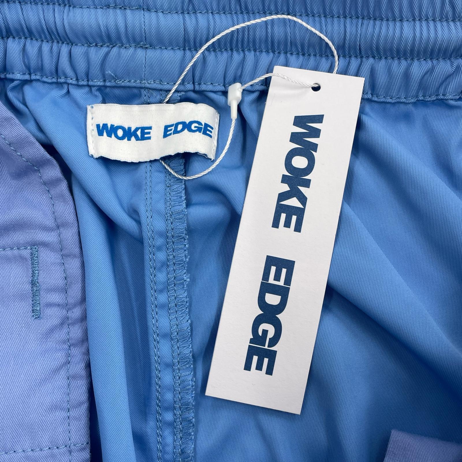 パンツ woke edge ナイロンパンツ 水色 L L ブルー