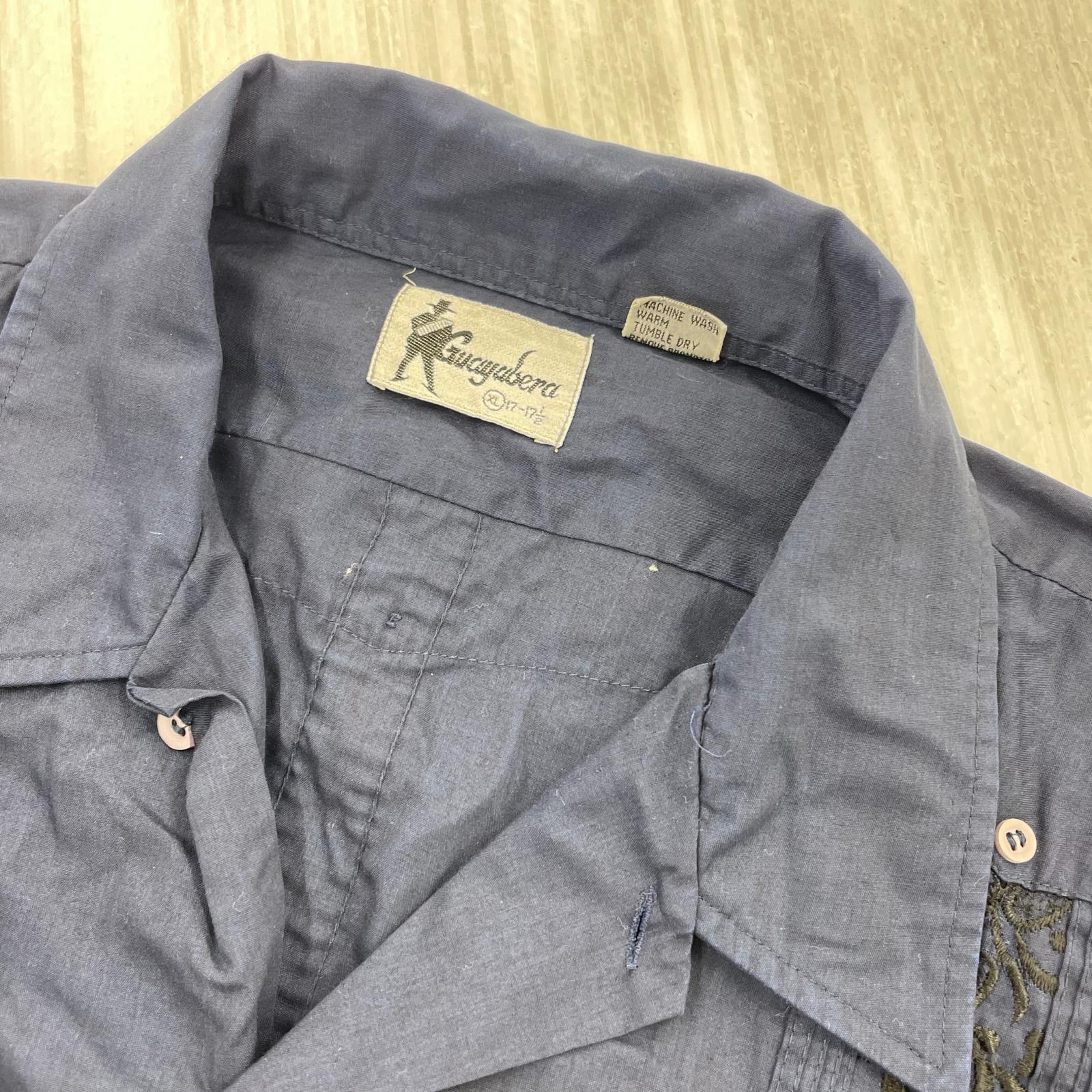 半袖シャツ Guayabera NV ネイビー