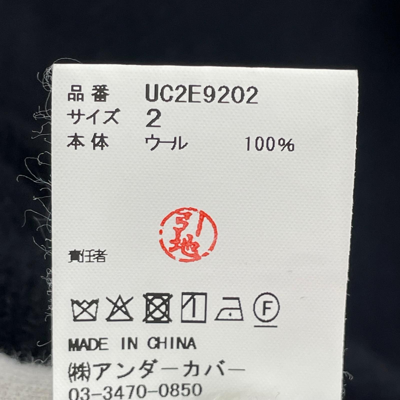ジャケット 26SS ウール縮絨ダブルジップシングルライダースニット 2 ブラック