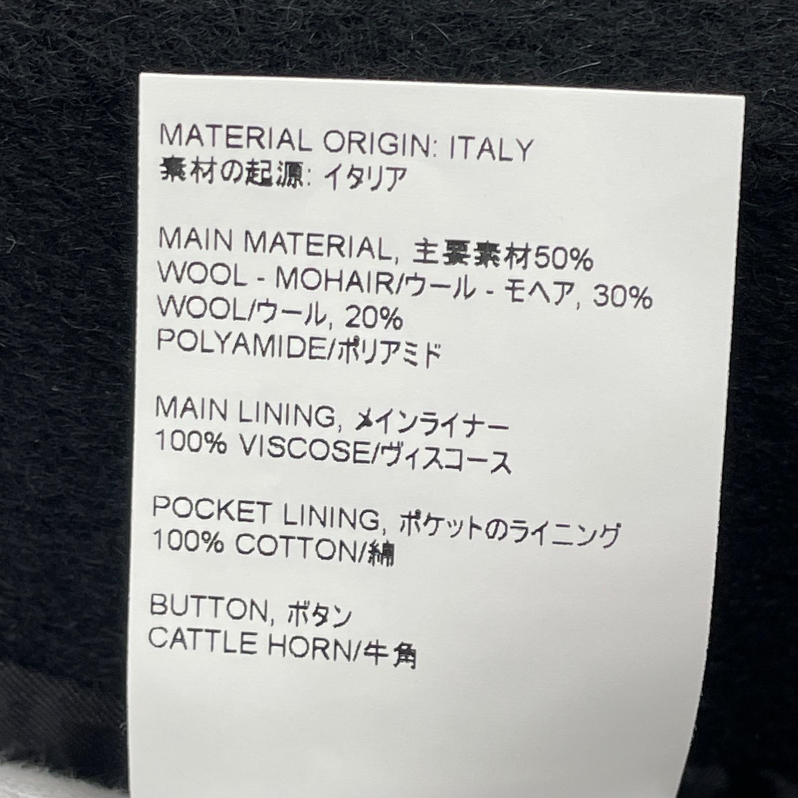 テーラードジャケット WHALE COAT ダブルブレスト チェスターコート (44) ブラック 44 ブラック