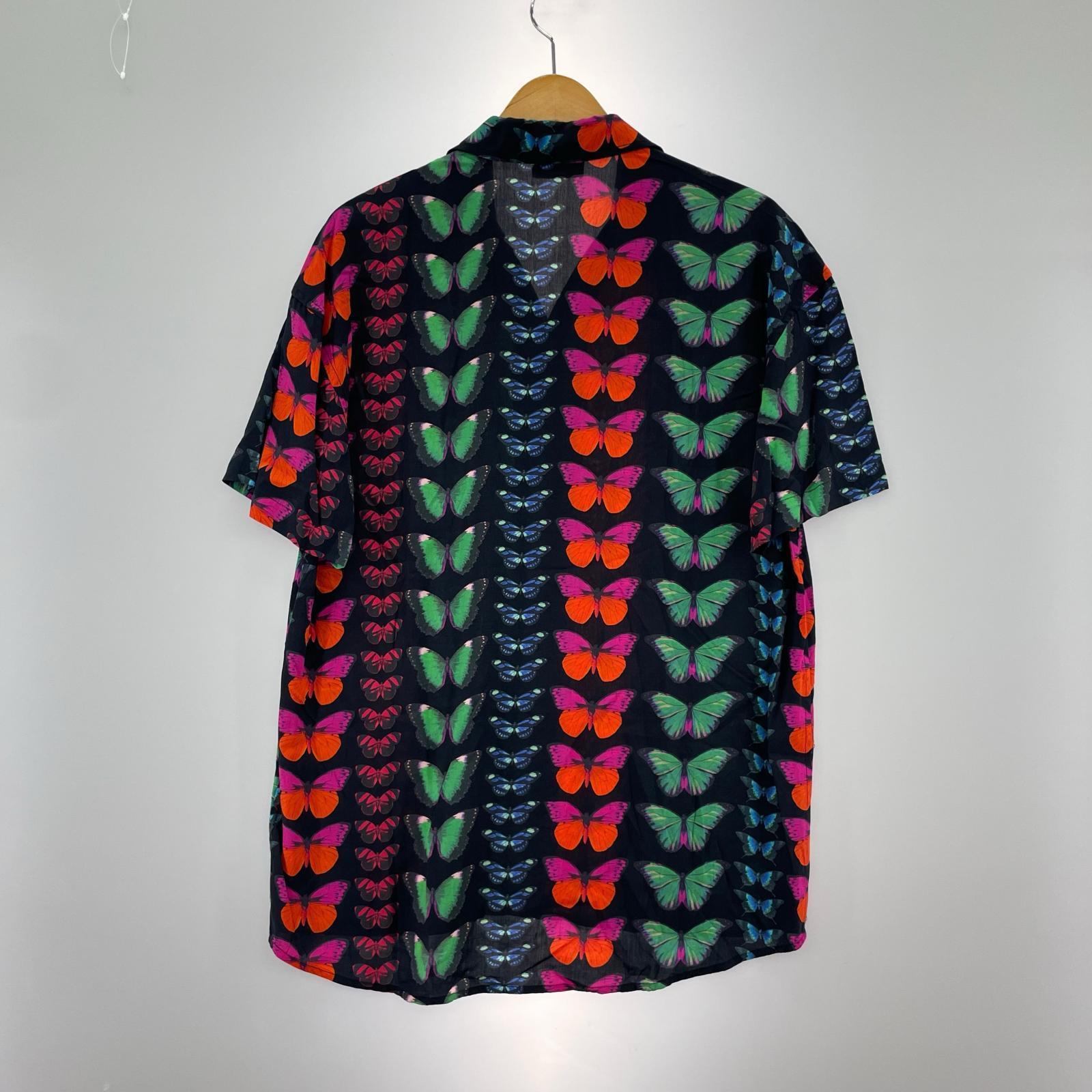 半袖シャツ PLEASURES S/S バタフライ柄シャツ M M