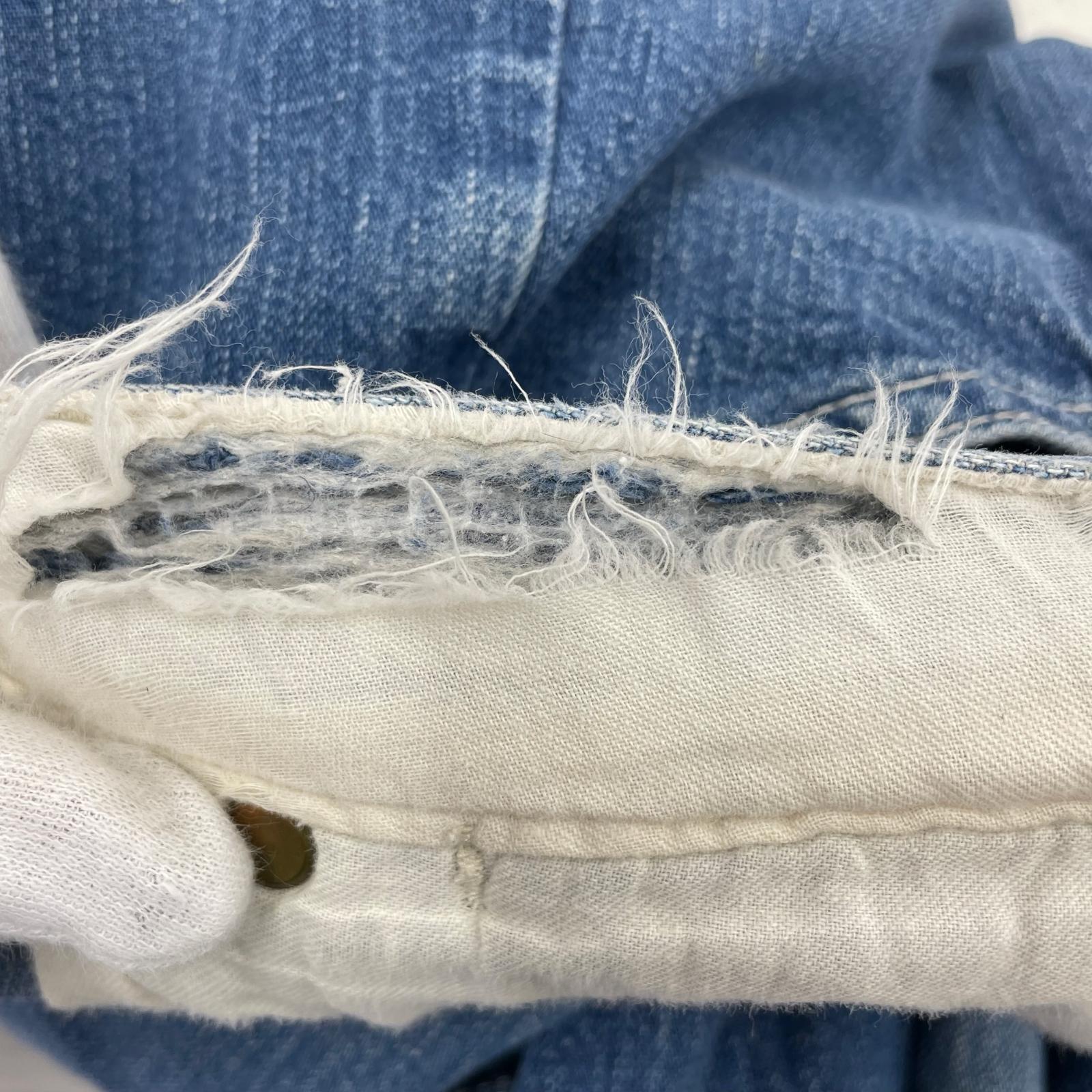 デニムパンツ Needles ヒザデルパンツ デニム CH201 紺 (1)