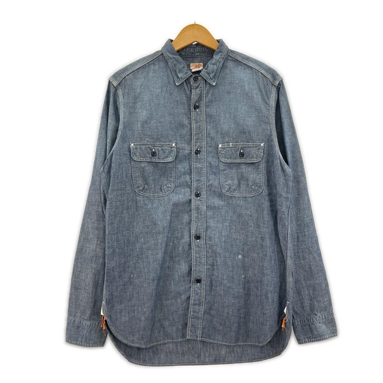 長袖シャツ シャンブレシャツ L