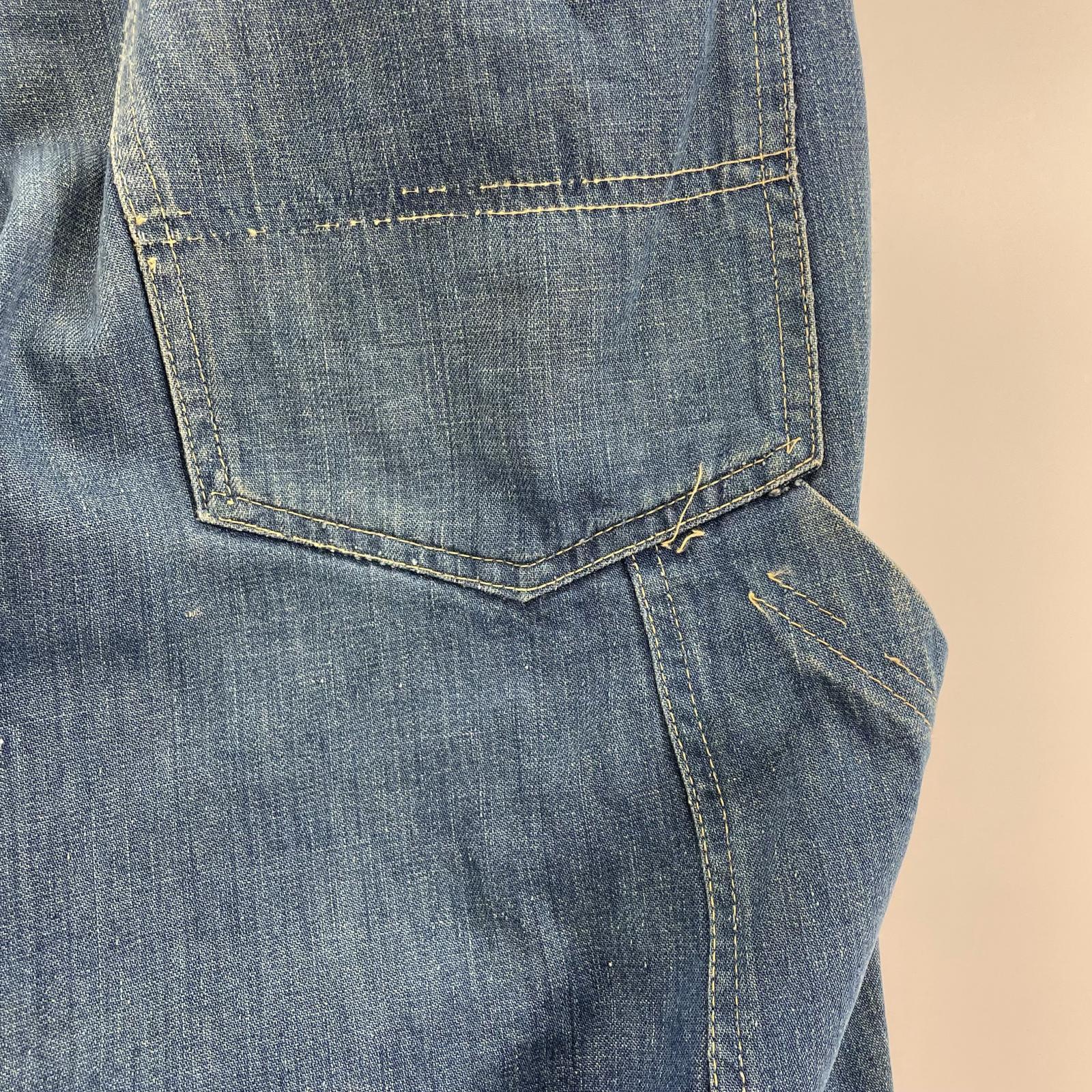 デニムパンツ 50s UNION MADE デニムペインターパンツ W34 ブルー