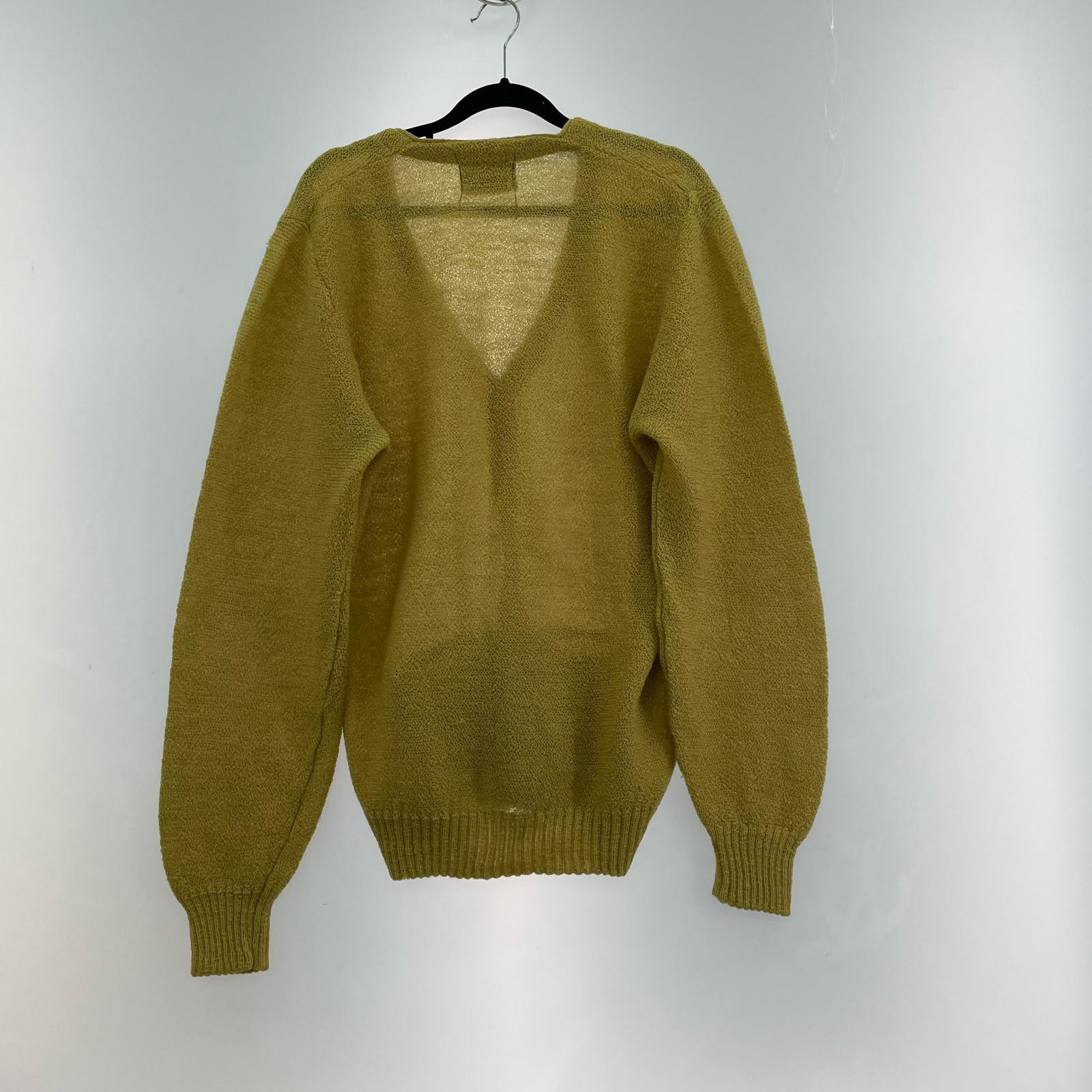 カーディガン 60s ARROW モヘア ウール (M) 黄色 M イエロー