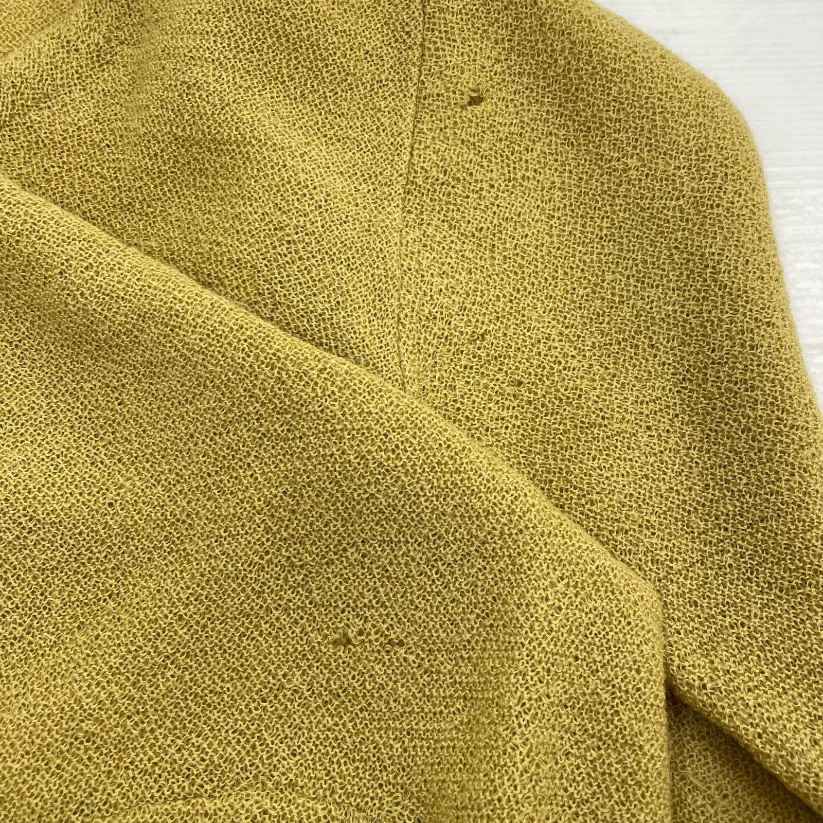 カーディガン 60s ARROW モヘア ウール (M) 黄色 M イエロー