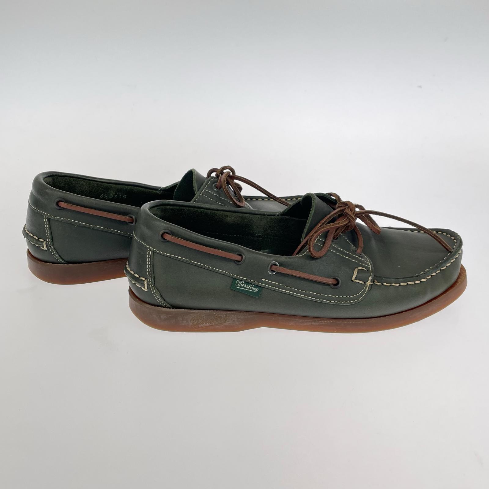 シューズ デッキシューズ 6 1/2 グリーン