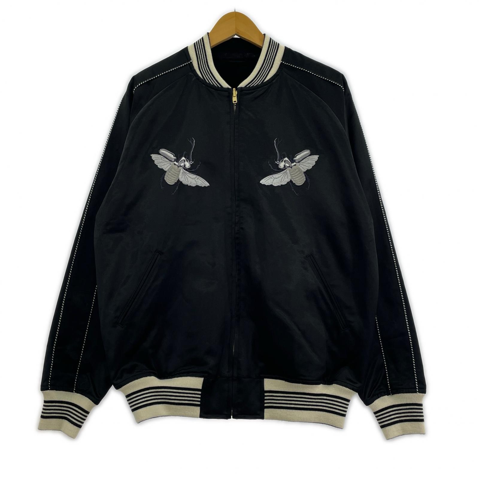 ジャケット 24FW サテン ベロア リバーシブル カブト スカジャン (40) 40 ブラック
