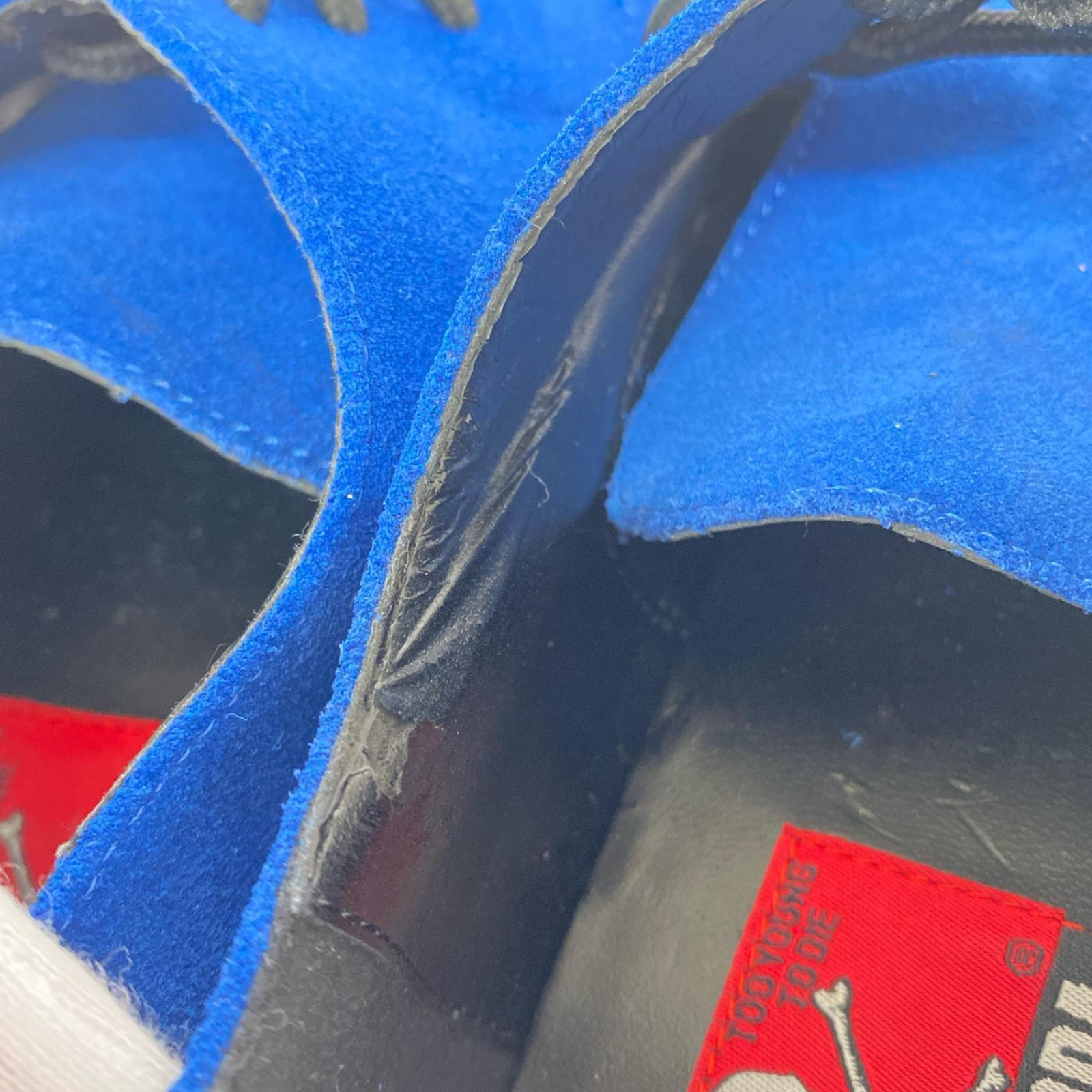 スニーカー ラバーソール　ブルースエードシューズ ブルー
