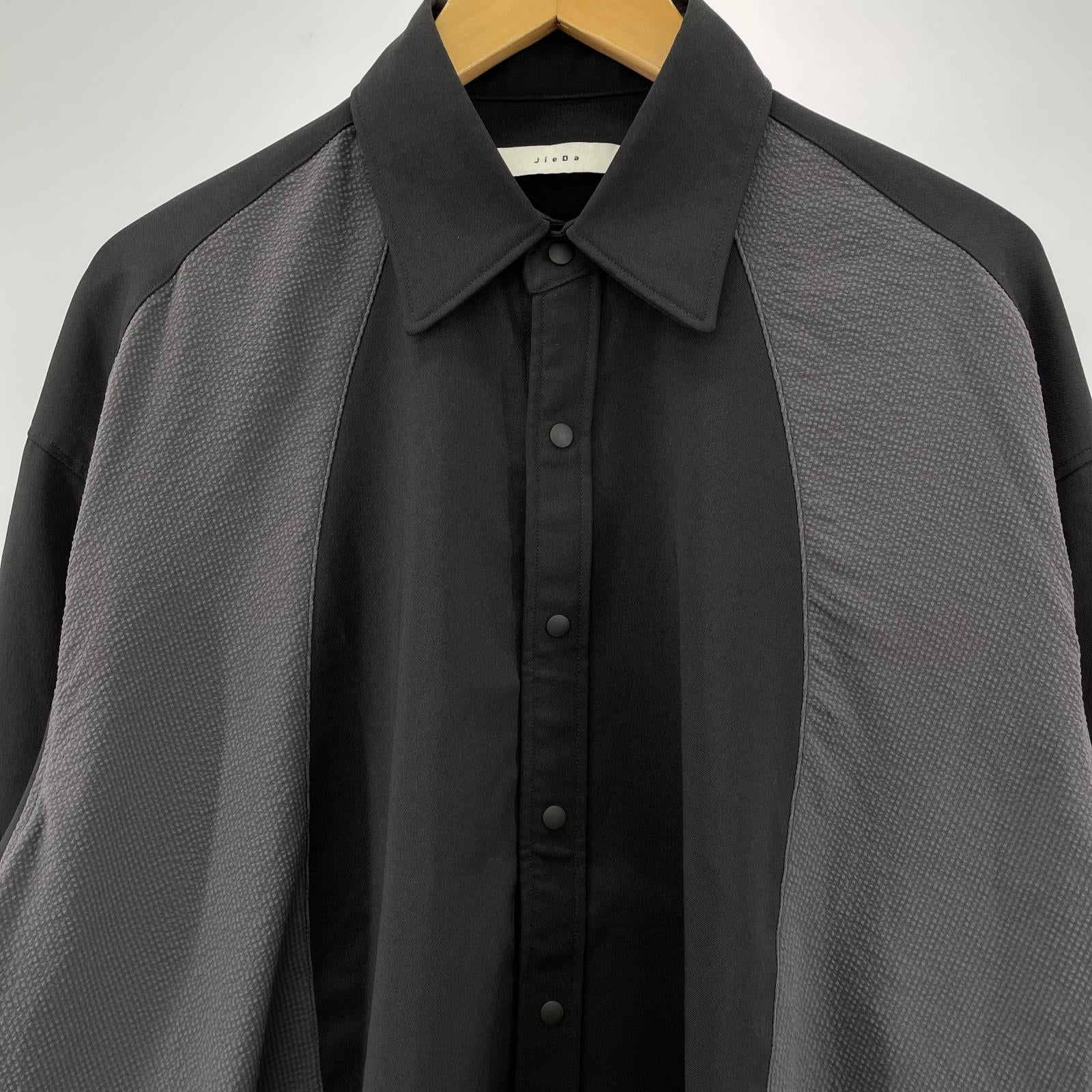 長袖シャツ JieDa SWITCHING SHIRT 1 ブラック
