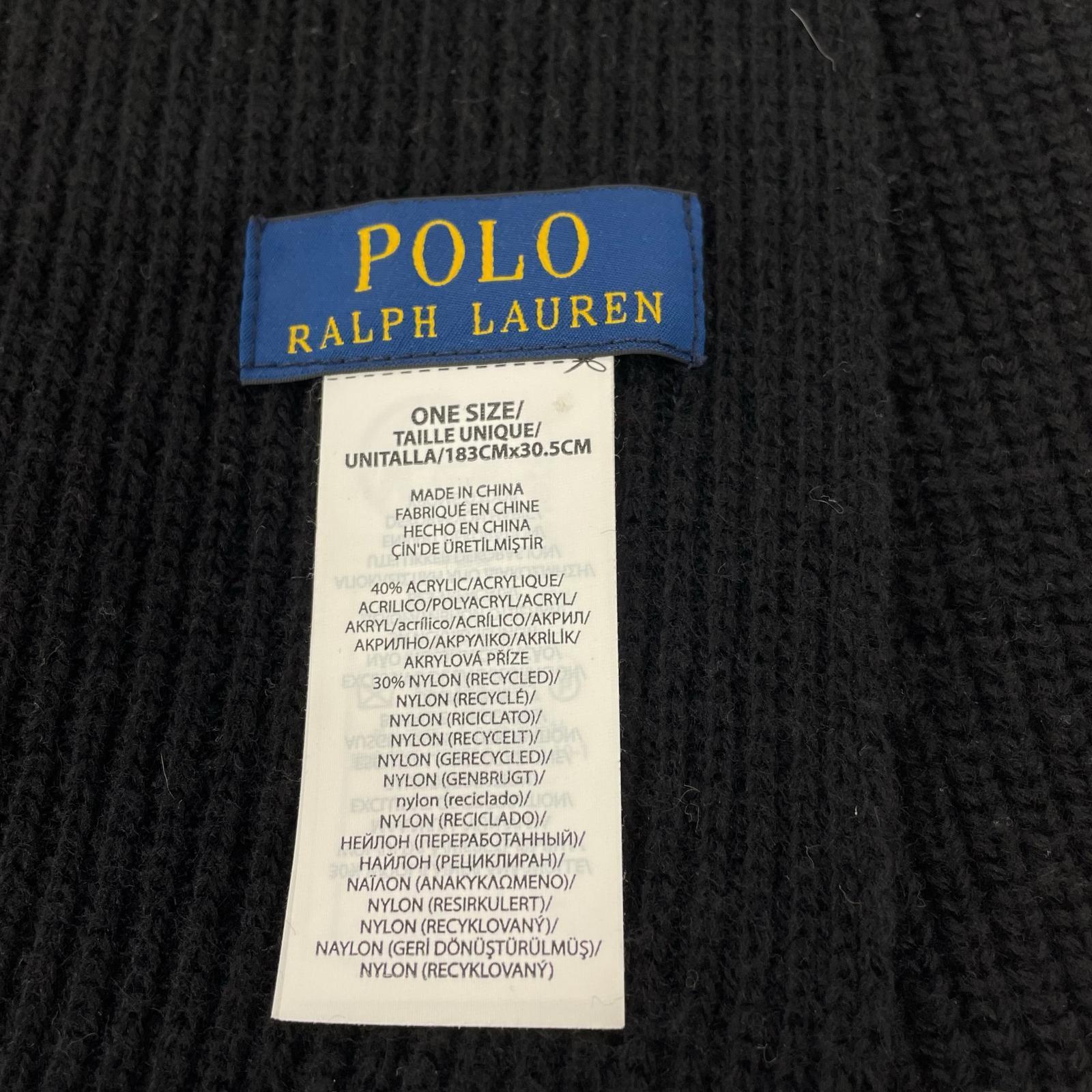 その他アクセサリー POLO RALPH LAUREN ポロベア マフラー 黒 ブラック