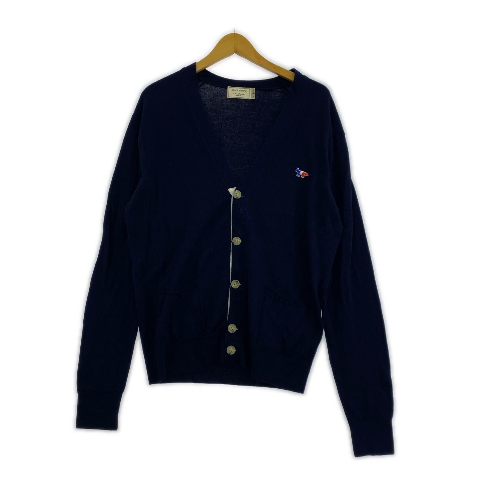 カーディガン MAISON KITSUNE カーディガン M ネイビー