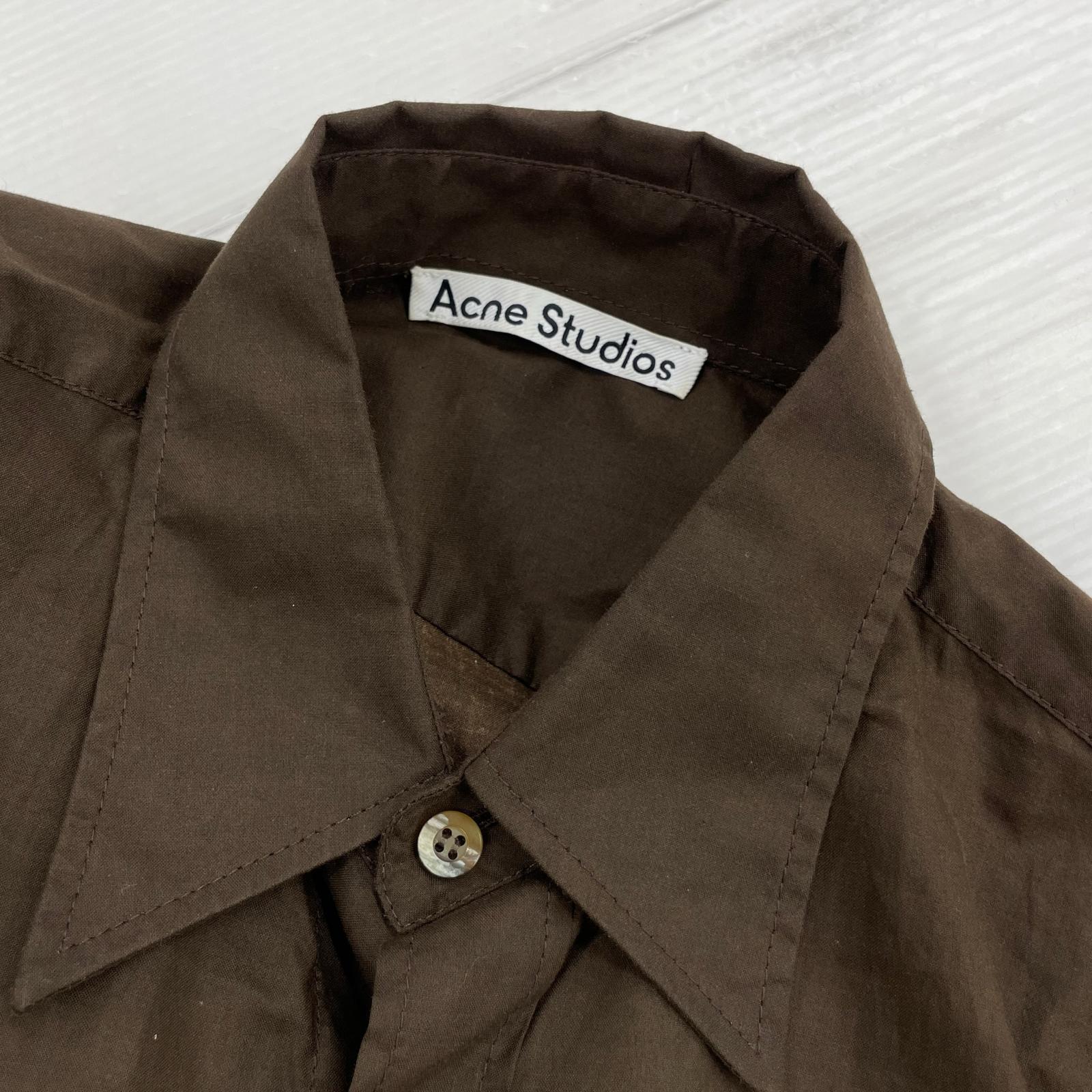 長袖シャツ Acne Studios プリントLSシャツ 44 44 ブラウン
