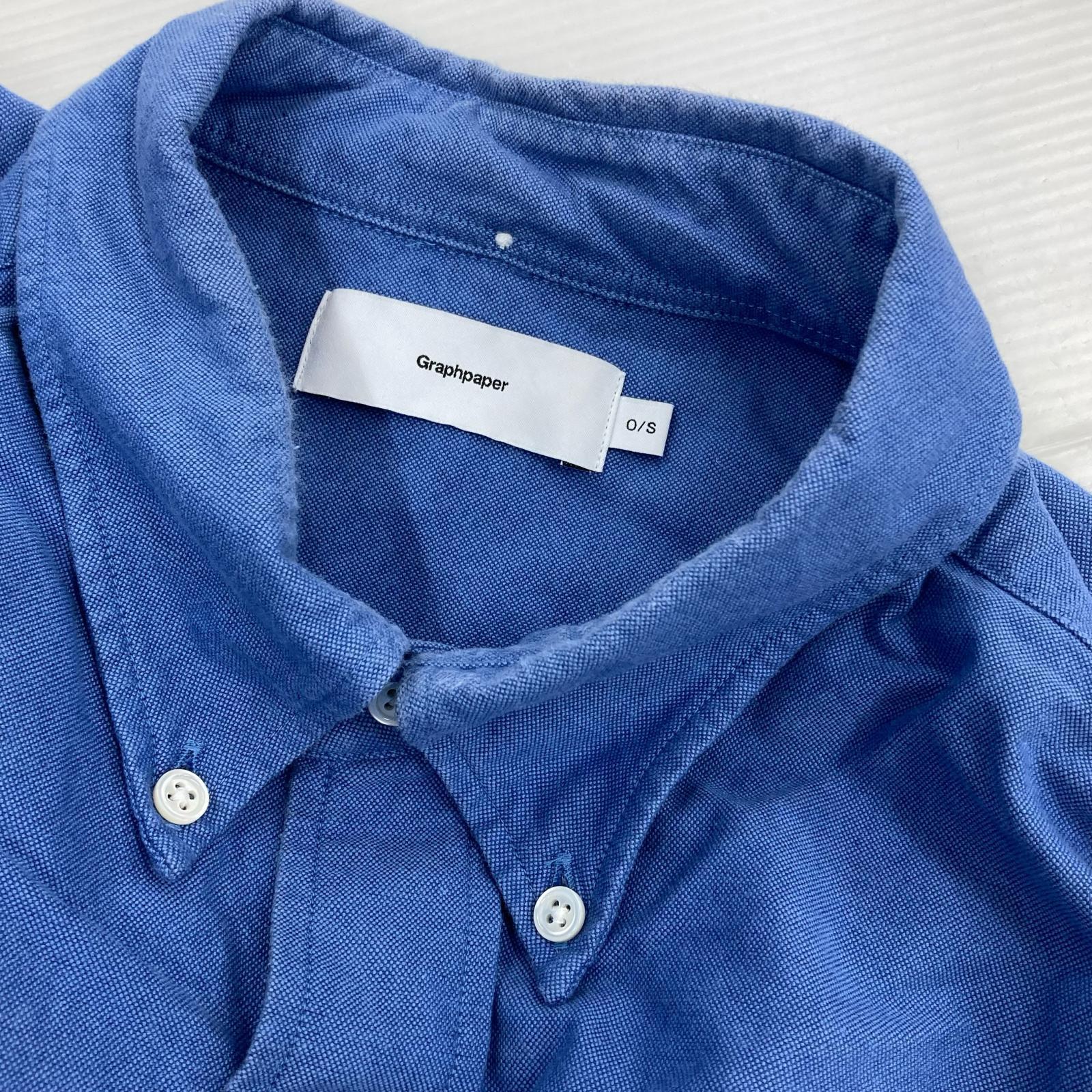 長袖シャツ Graphpaper Oxford L/S Oversized B.D Shirt O/S GM251-50021B ブルー