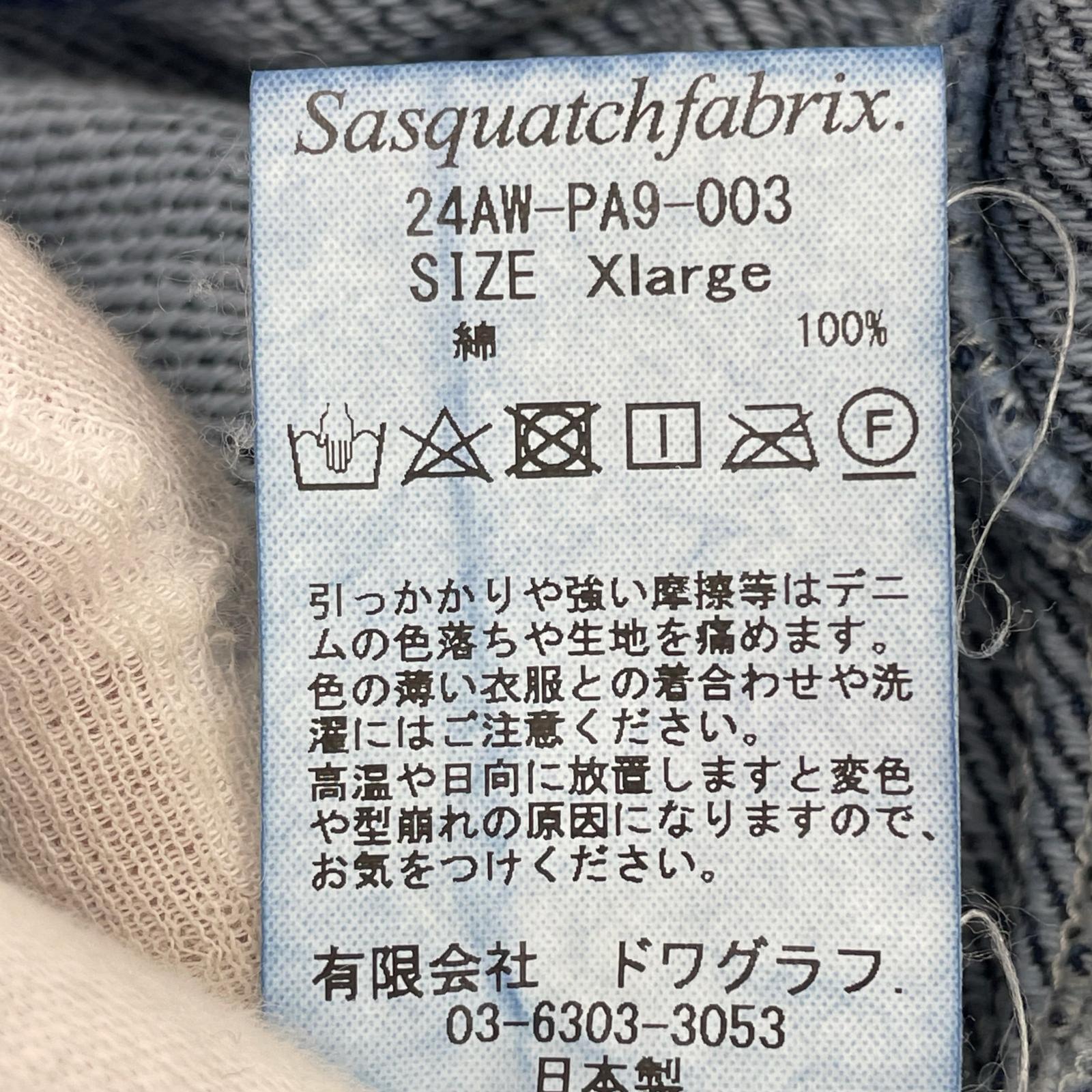 パンツ SASQUATCHfabrix. A PIECE OF CLOTH PK” WORK PANTS インディゴ