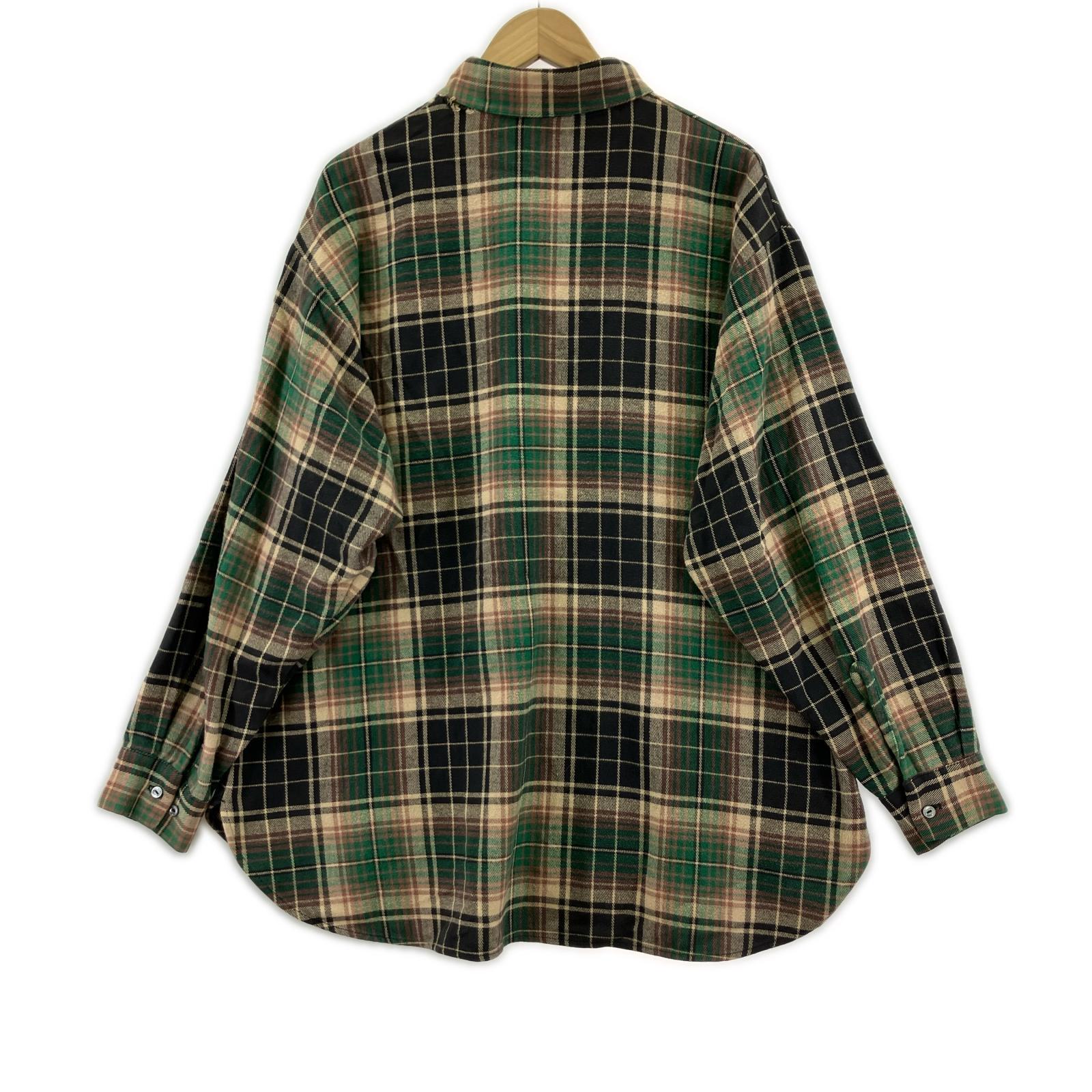 長袖シャツ 90s USA製 Vermont flannel Co. チェック 緑 (M) M マルチカラー