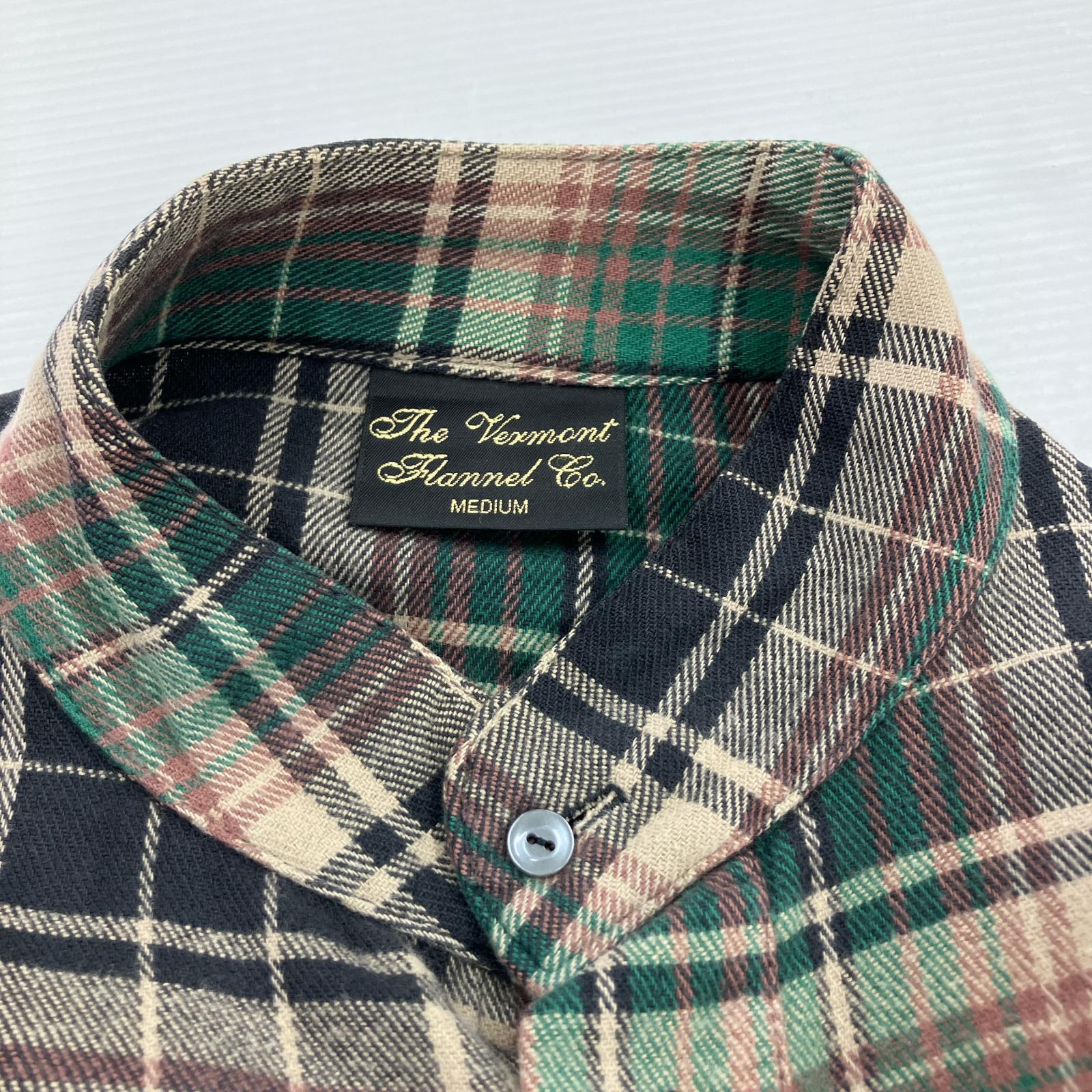 長袖シャツ 90s USA製 Vermont flannel Co. チェック 緑 (M) M マルチカラー