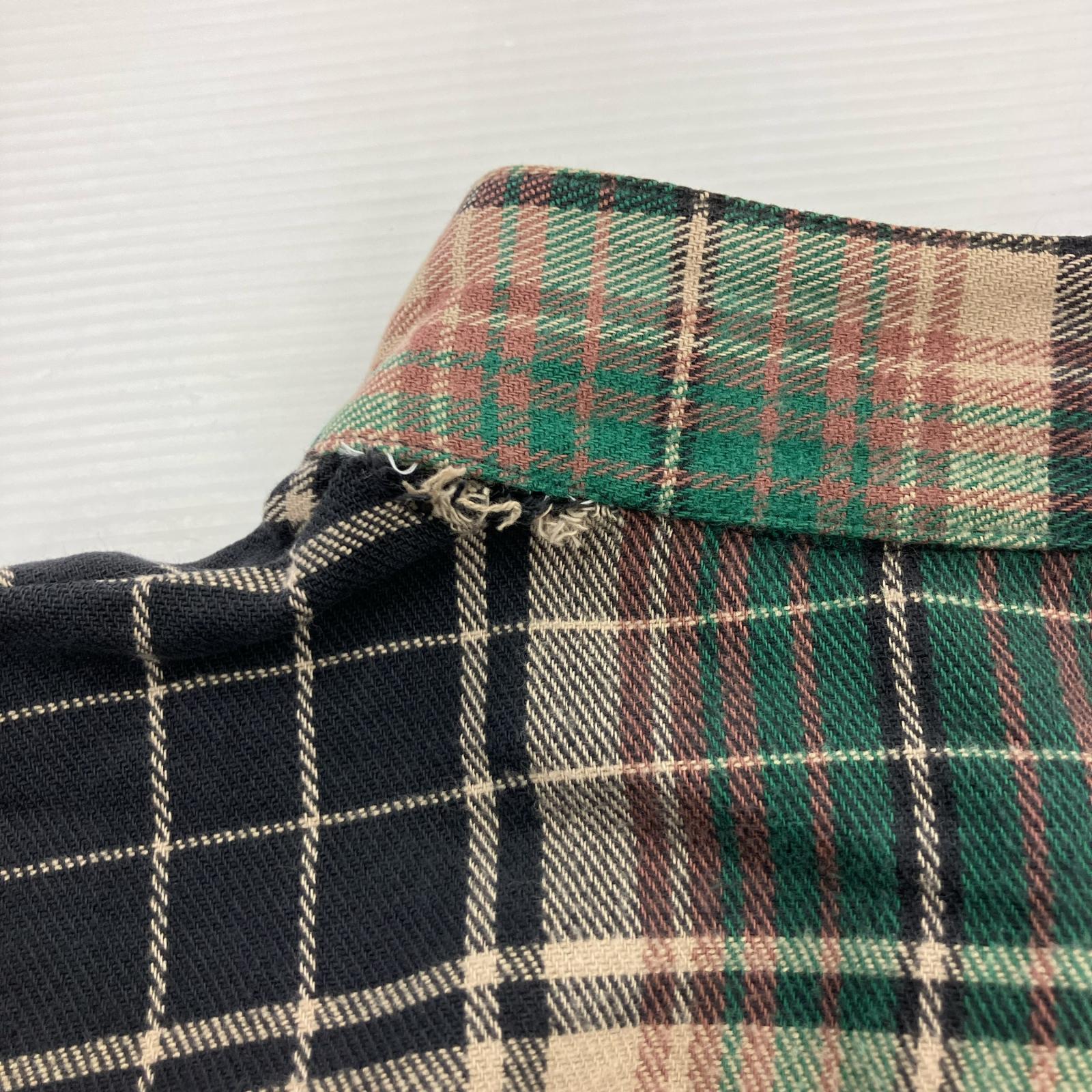 長袖シャツ 90s USA製 Vermont flannel Co. チェック 緑 (M) M マルチカラー