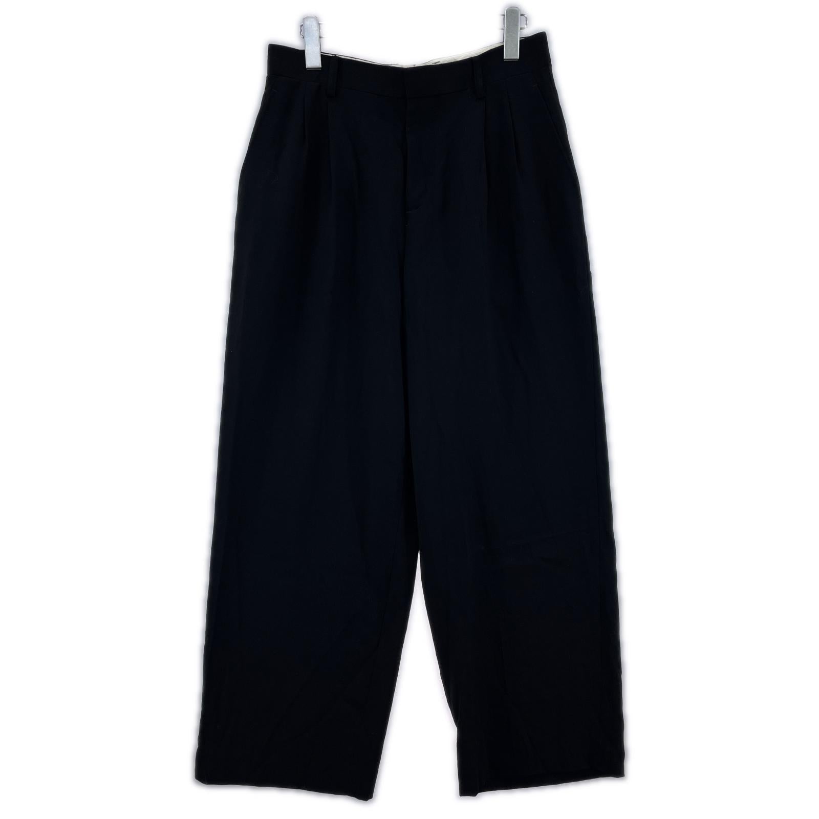 パンツ ツータックウールパンツ BLK 1 ブラック
