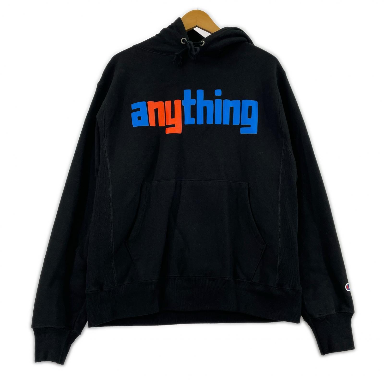 パーカー anything ロゴパーカー/M/SPEEDBALL LOGO M ブラック