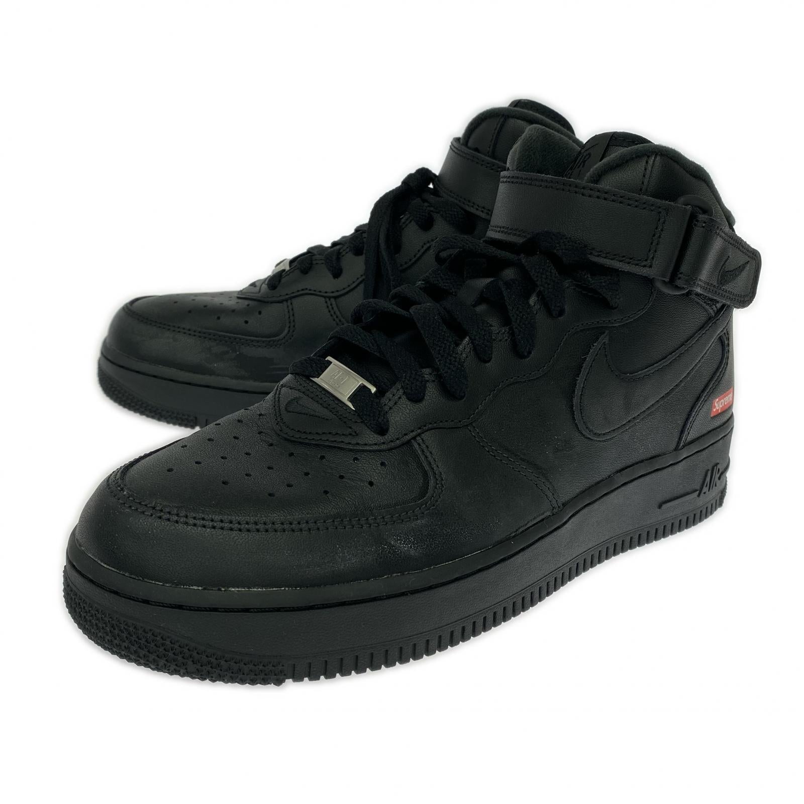 スニーカー FZ8784-001/SUPREME AF1 MID/黒/27.5 27.5cm (US9 1/2 UK9 EU45) ブラック