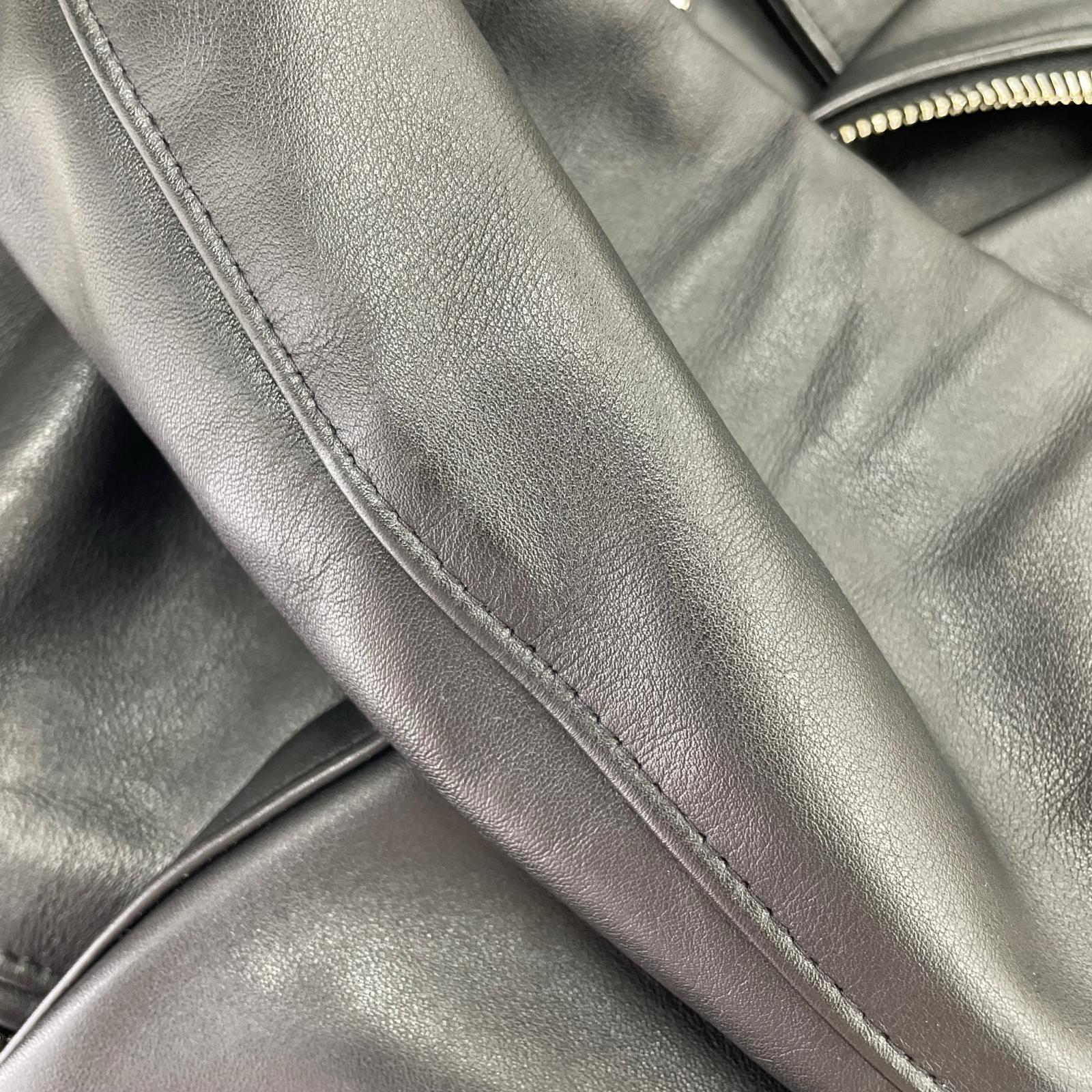 ライダースジャケット CYCLONE RIDERS JACKET REAL HIDE 38 ブラック