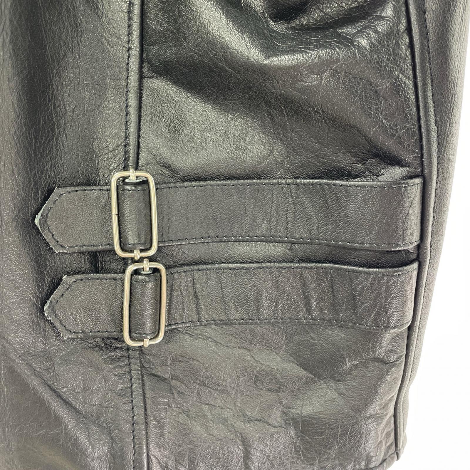 レザージャケット HORN WORKS レザージャケット バッファロー/裏地キルティング ブラック
