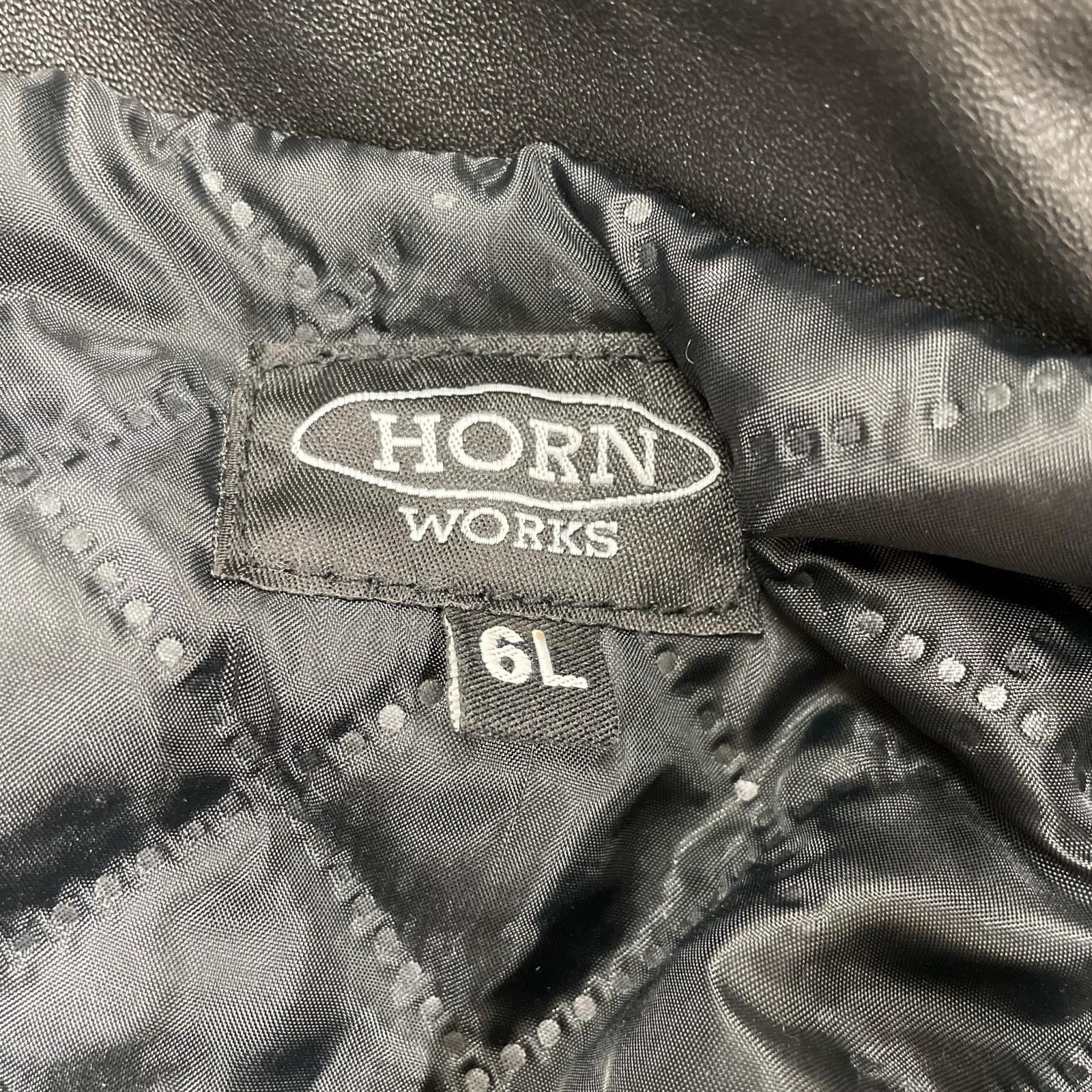レザージャケット HORN WORKS レザージャケット バッファロー/裏地キルティング ブラック