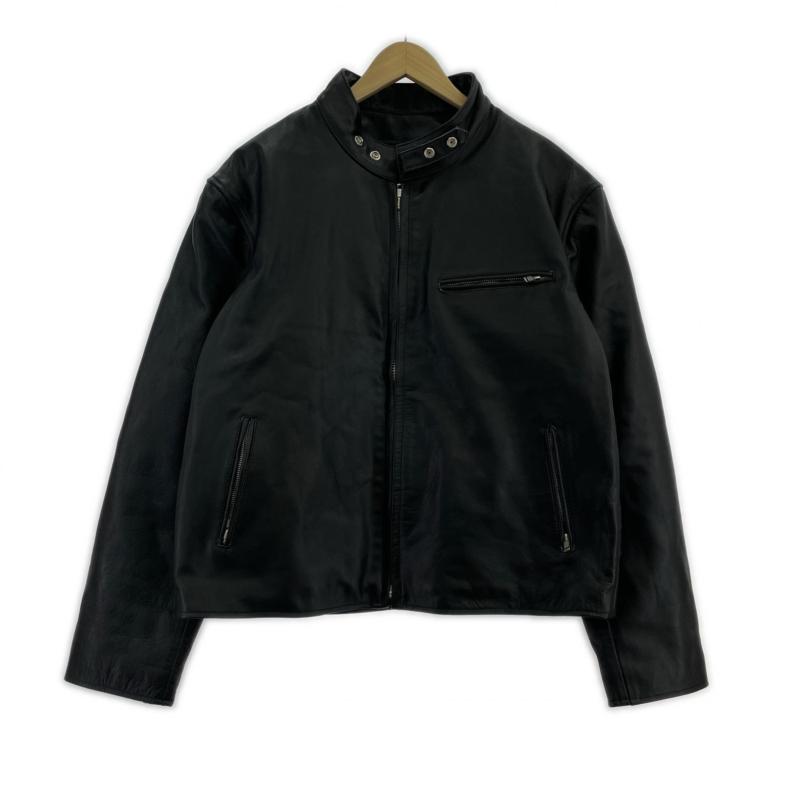 レザージャケット HORN WORKS レザージャケット バッファロー/裏地キルティング ブラック
