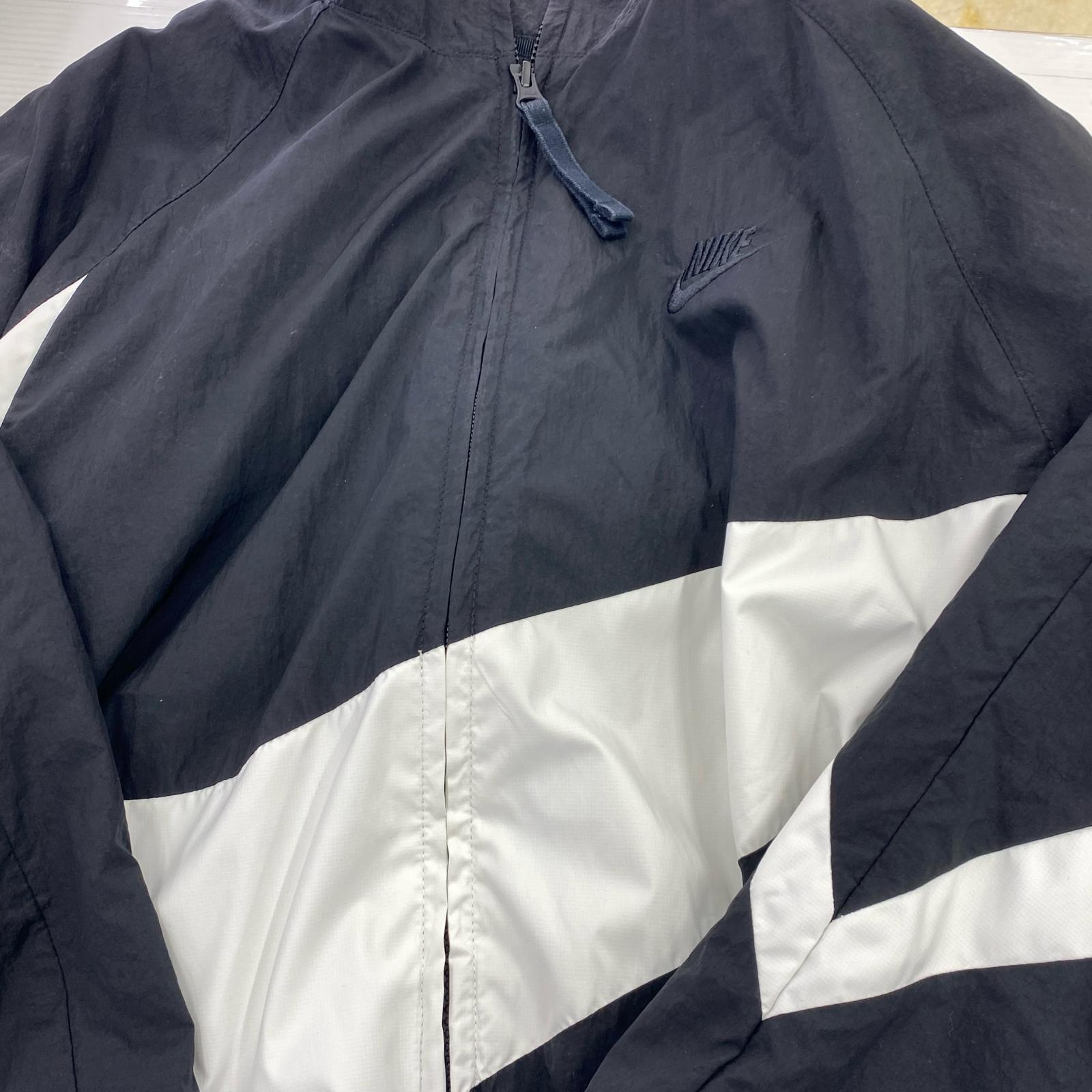 ジャケット HBR STMT WOVEN JACKET 黒×白　L L