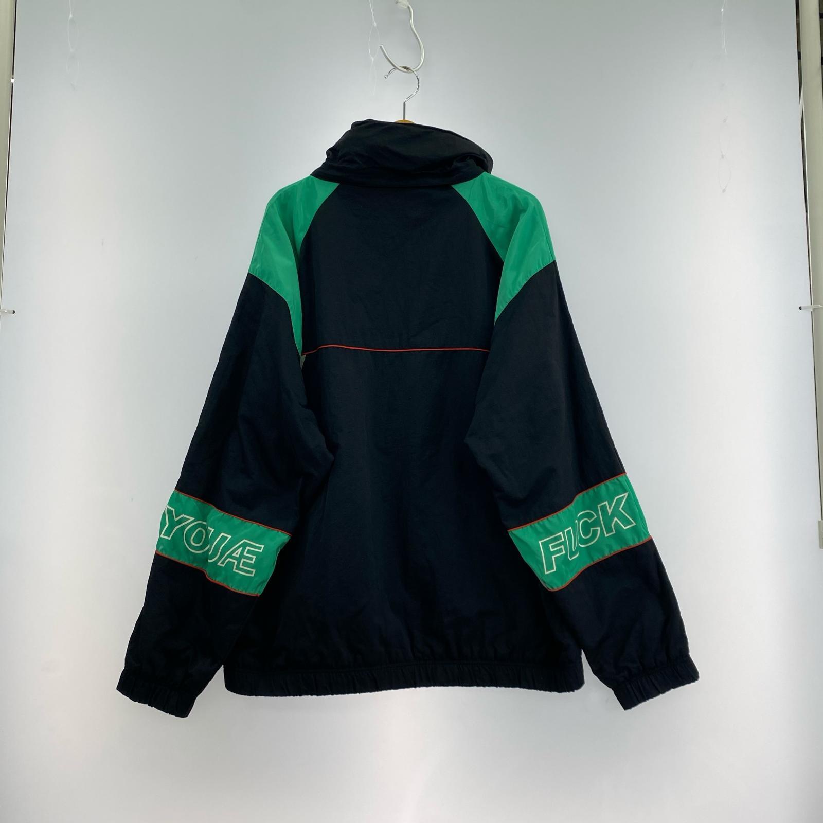 パーカー ASIDE アノラックパーカー　ブラック×グリーン