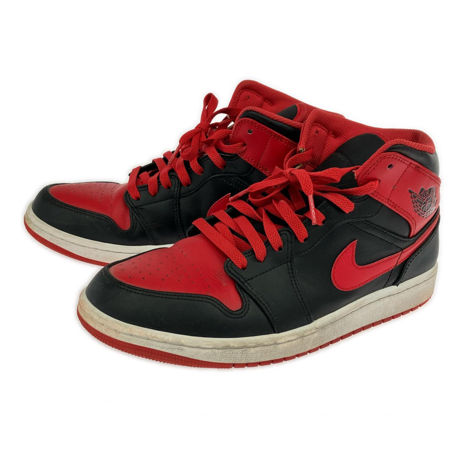 スニーカー AIR JORDAN 1 MID BLK RED DQ8426-060 (27.0) 27cm (US9 UK8 1/2 EU44)