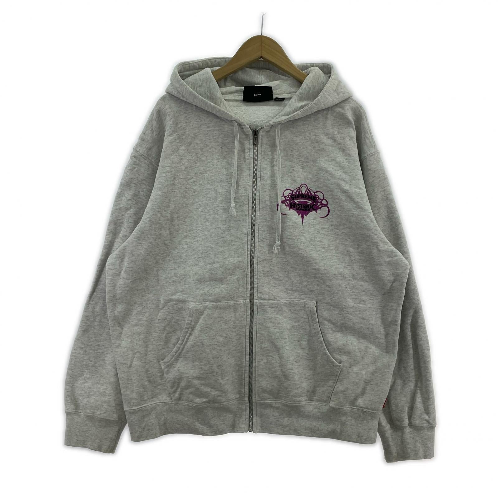 パーカー Supreme×HYSTERIC GLAMOUR 21SS Zip Up Hooded Sweatshirt Ash Grey L L グレー