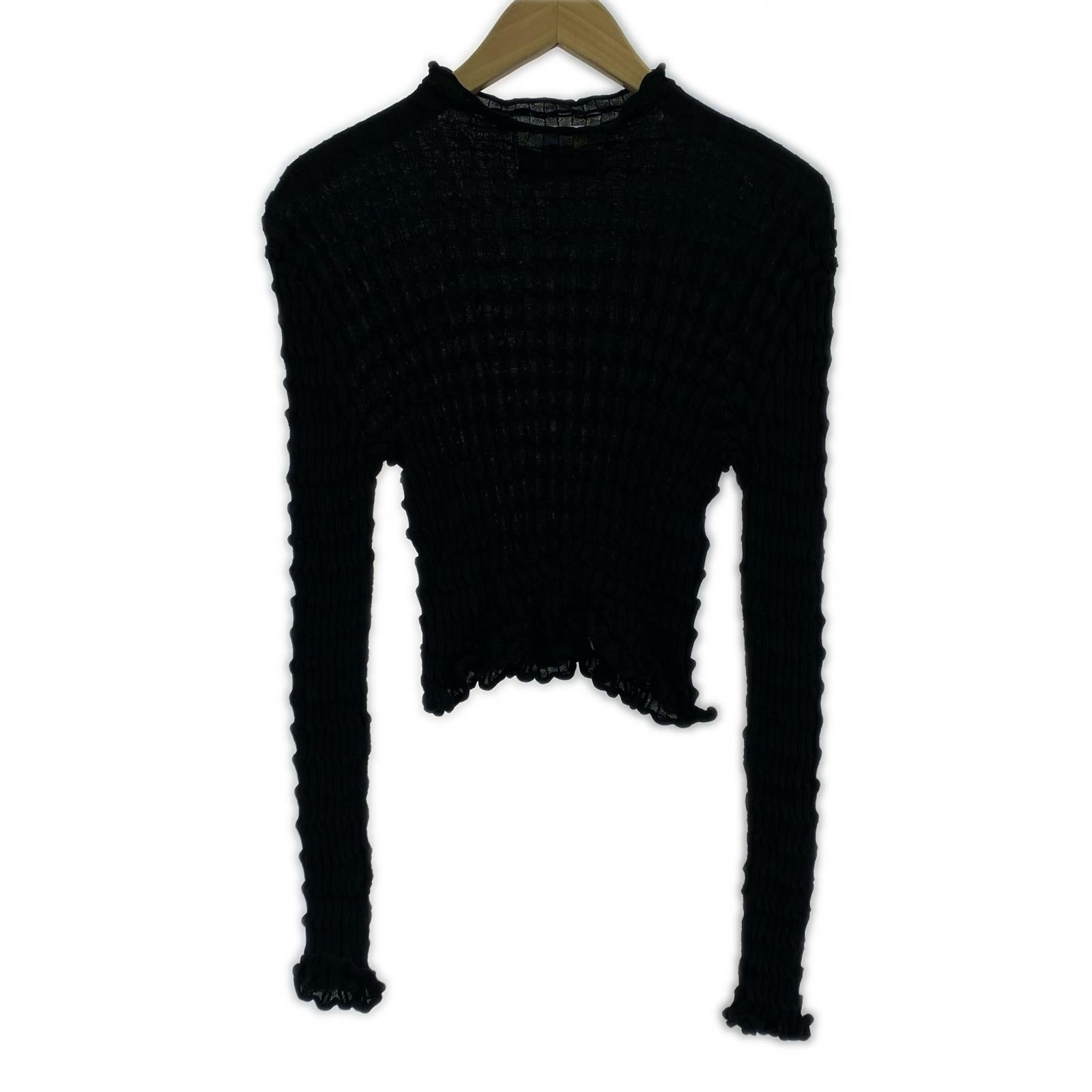 長袖Ｔシャツ rus Hagu sweater blk S ブラック