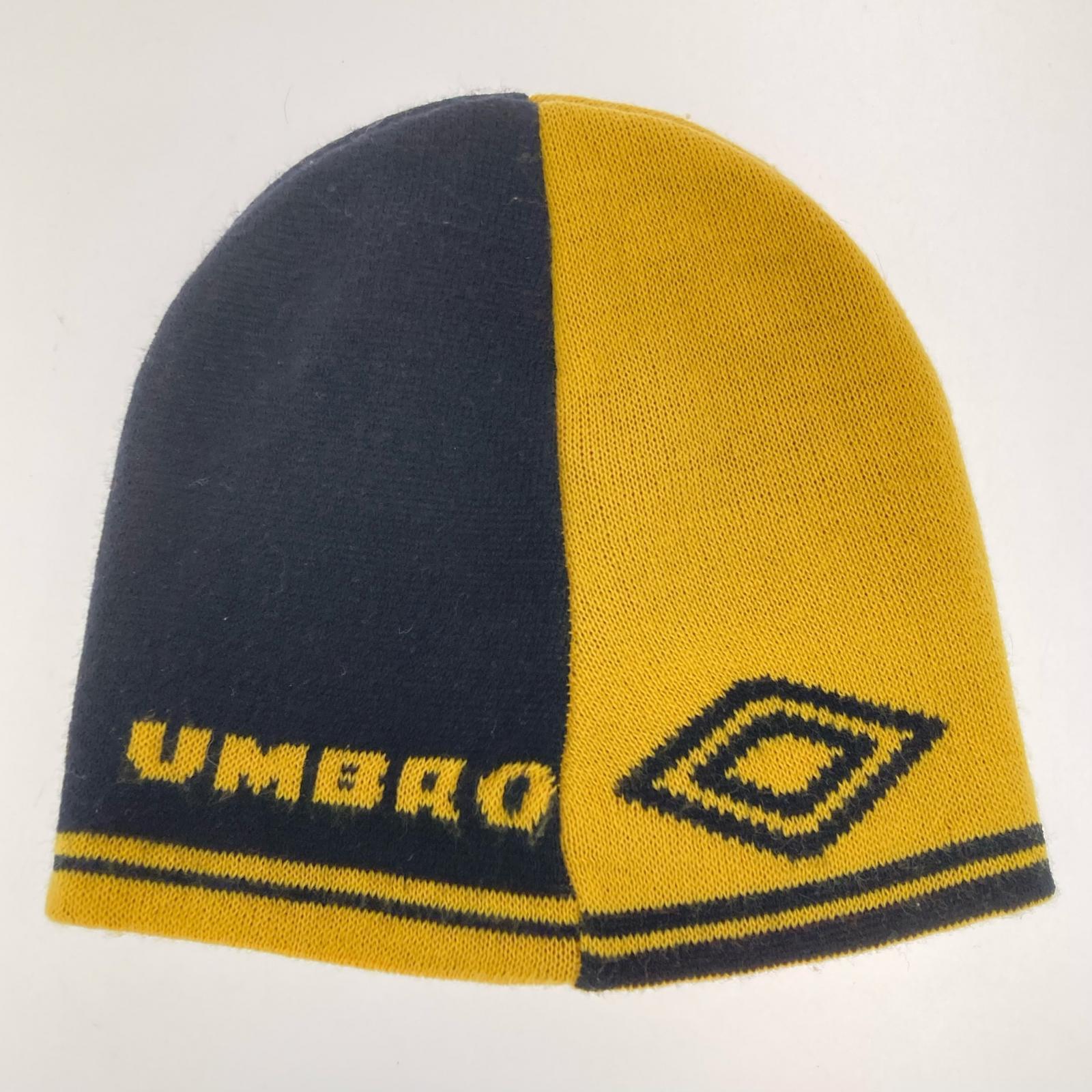 ニットキャップ ×umbro ビーニー 黄黒
