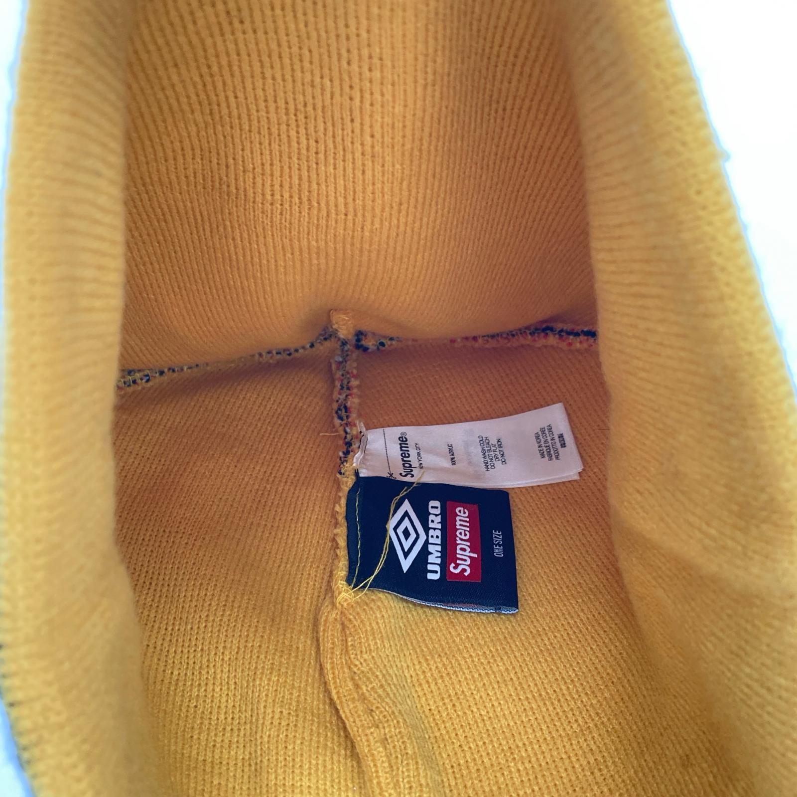 ニットキャップ ×umbro ビーニー 黄黒