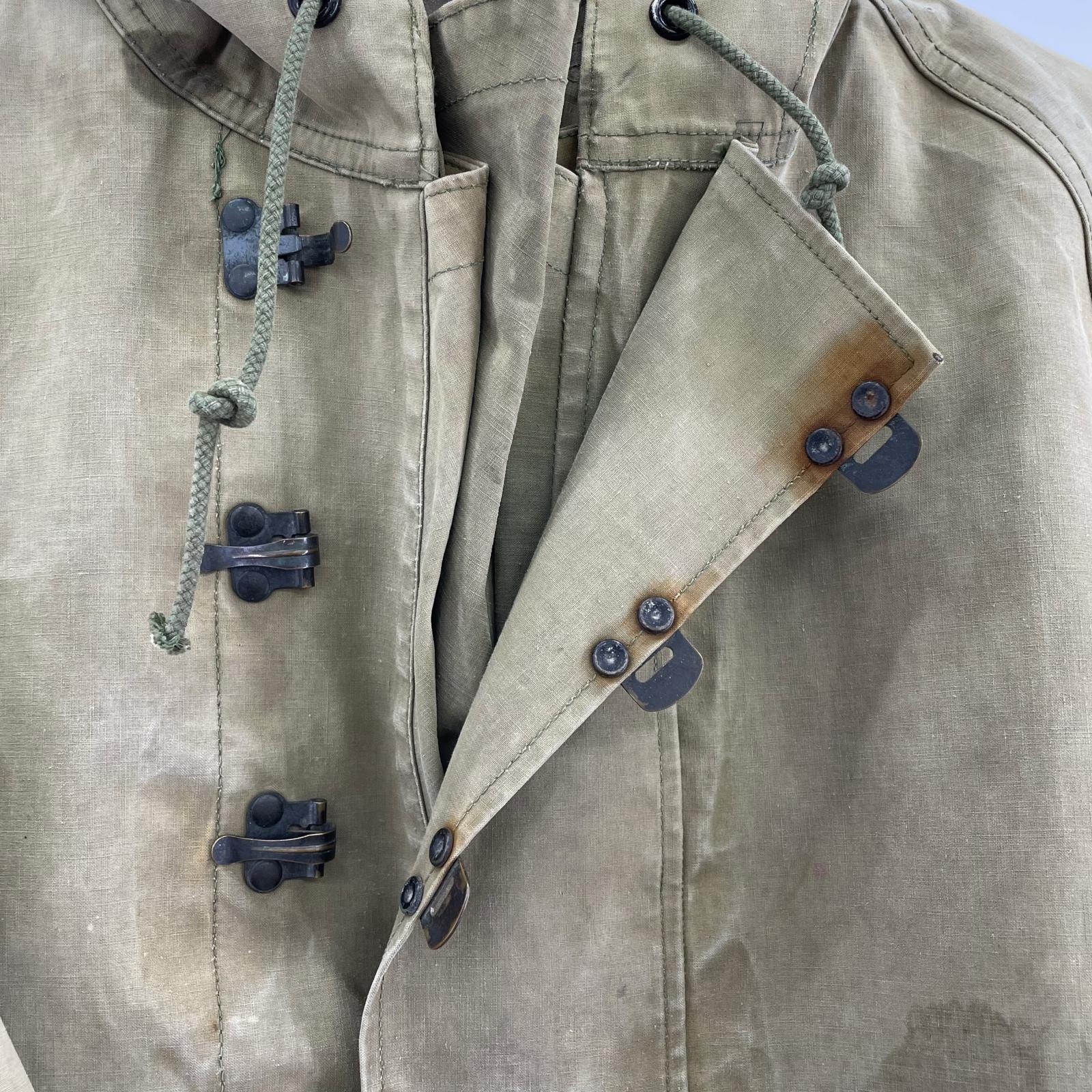 パーカー US NAVY 40s 初期型 Nー2 デッキレインパーカー カーキ
