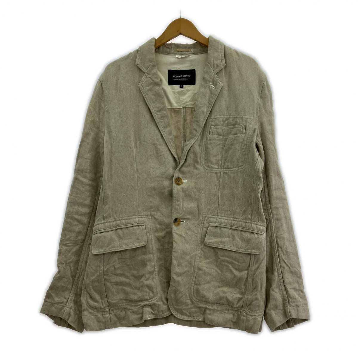 テーラードジャケット COMME des GARCONS テーラードジャケット・ブレザー S ベージュ
