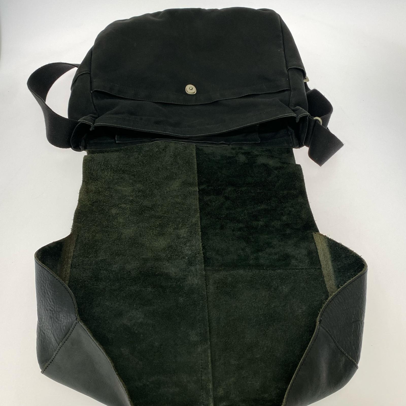 ショルダーバッグ レザー/キャンバス ショルダーバッグ BLK ブラック