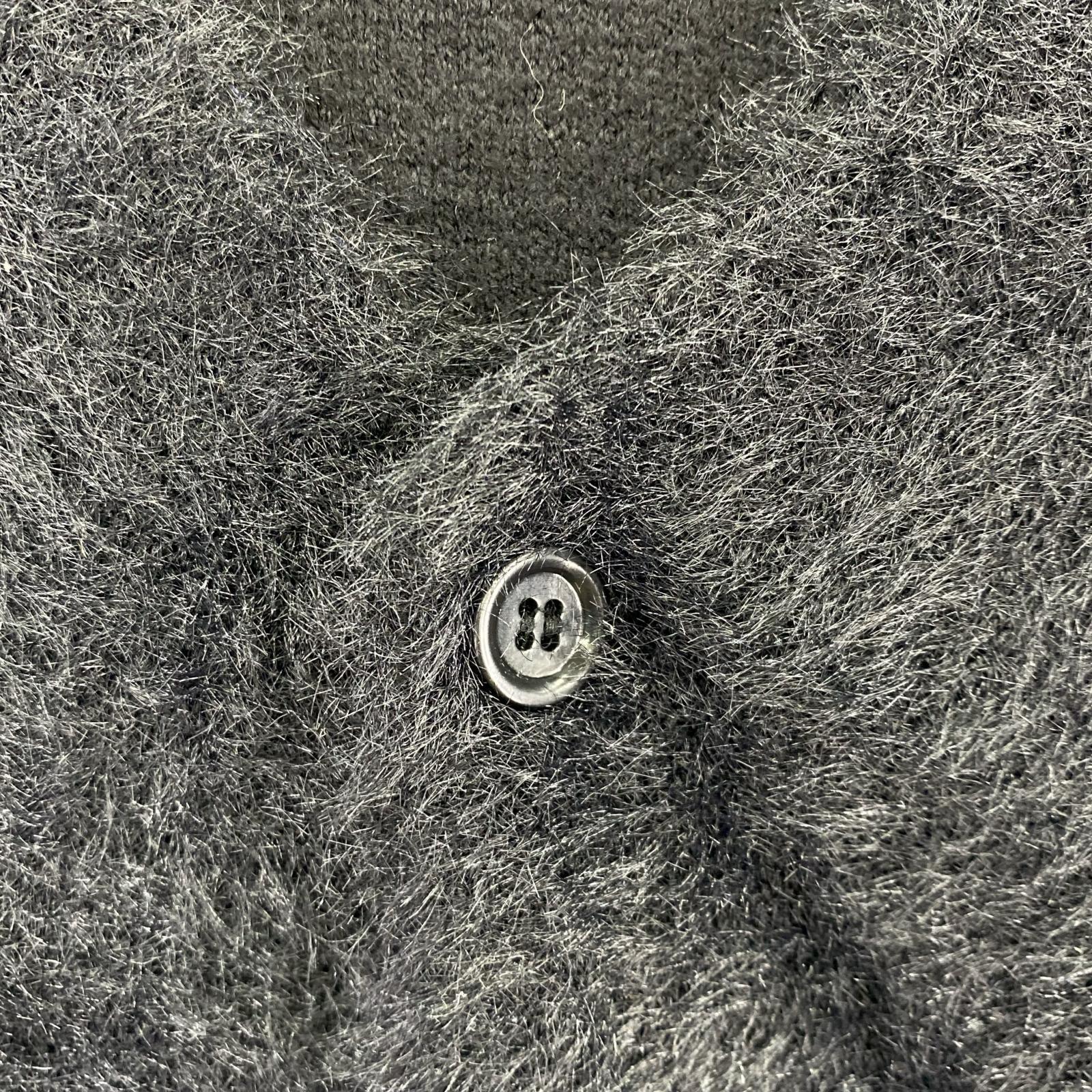 カーディガン OG LABEL SHAGGY CARDIGAN BLACK ブラック