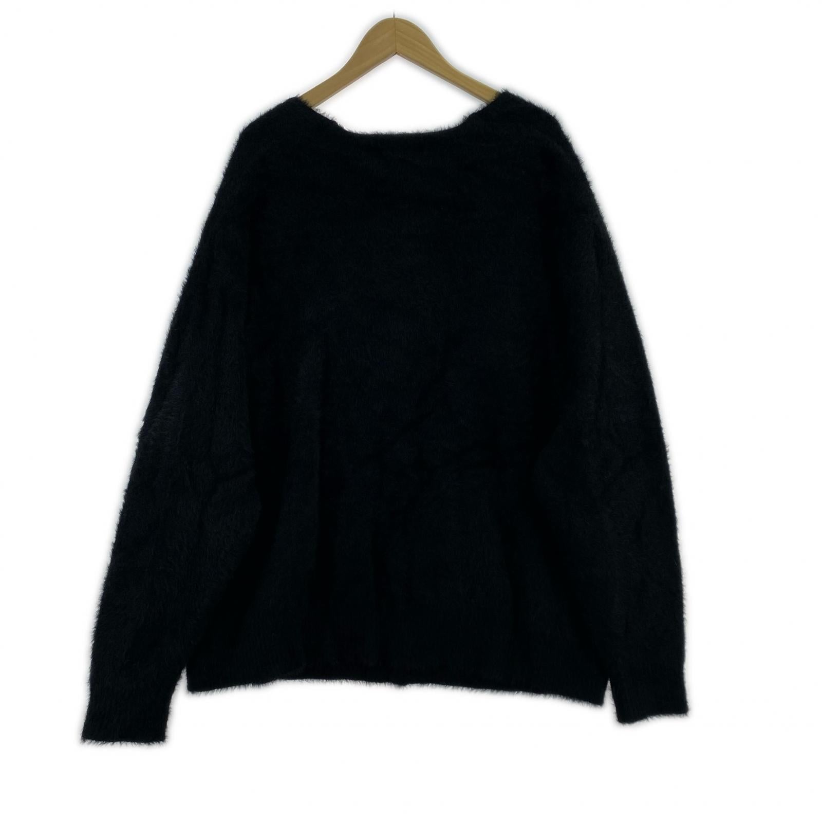 カーディガン OG LABEL SHAGGY CARDIGAN BLACK ブラック