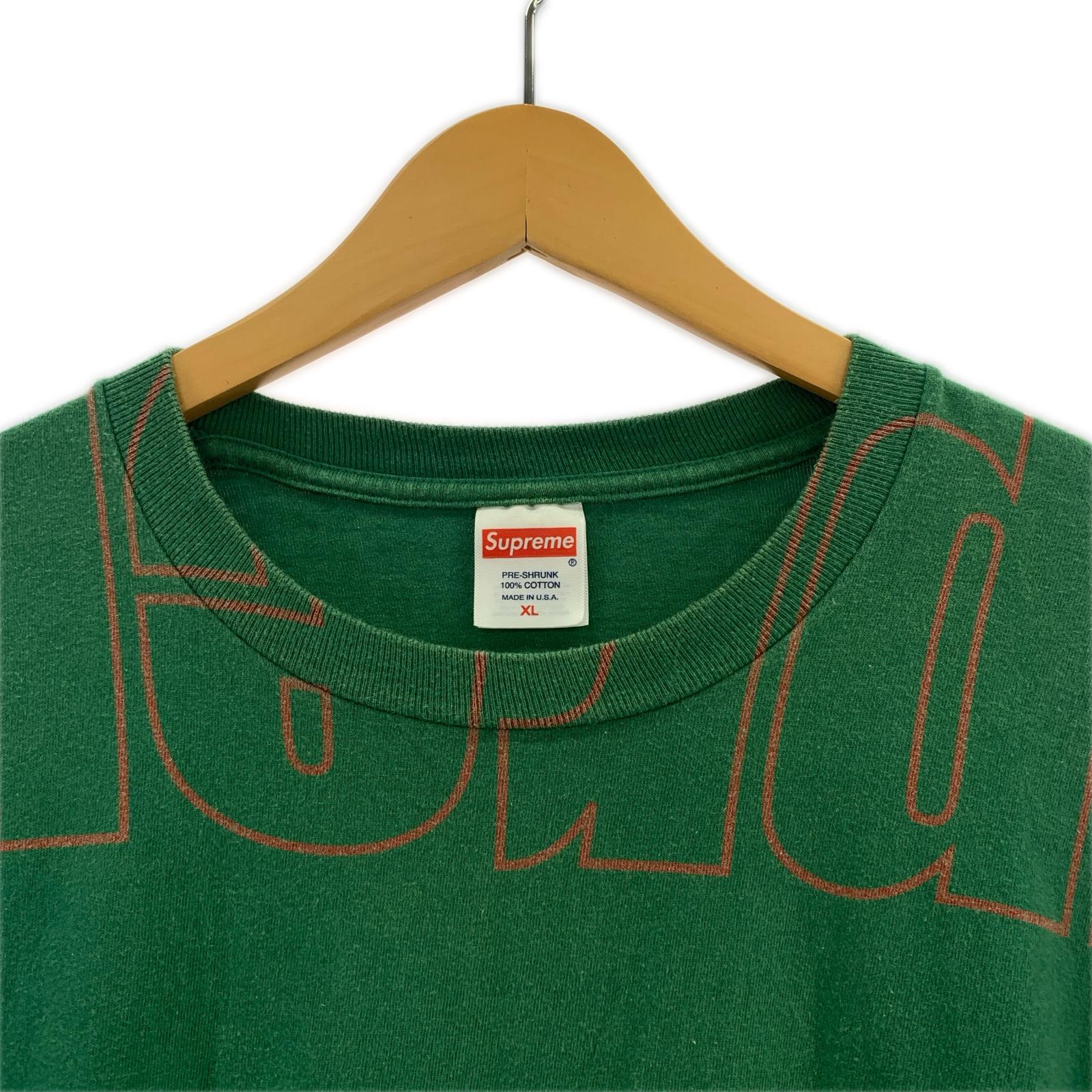半袖Ｔシャツ Supreme Overprint Knockout Tee 緑 (XL)